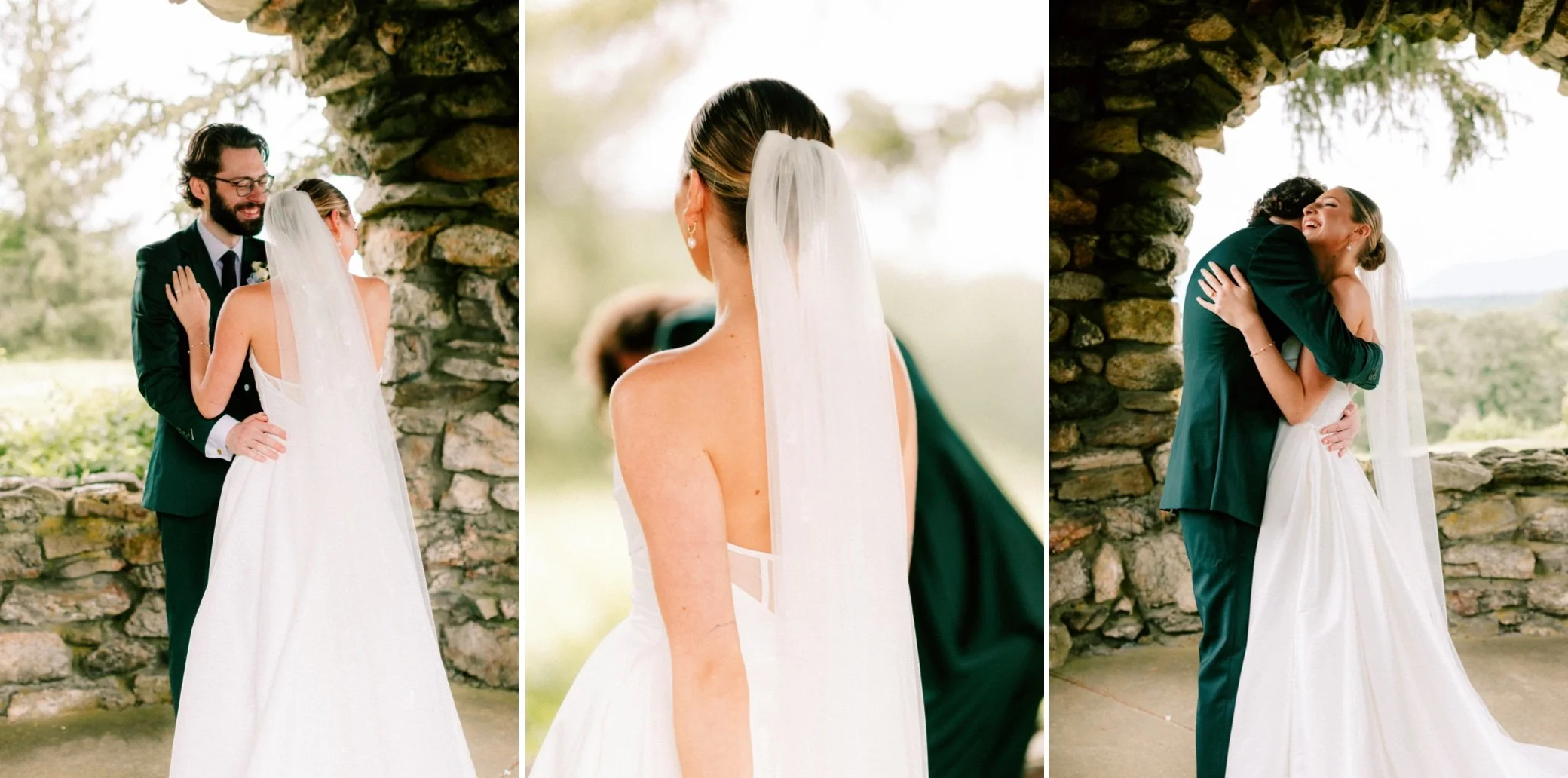  first look wedding photographs at the garrison 