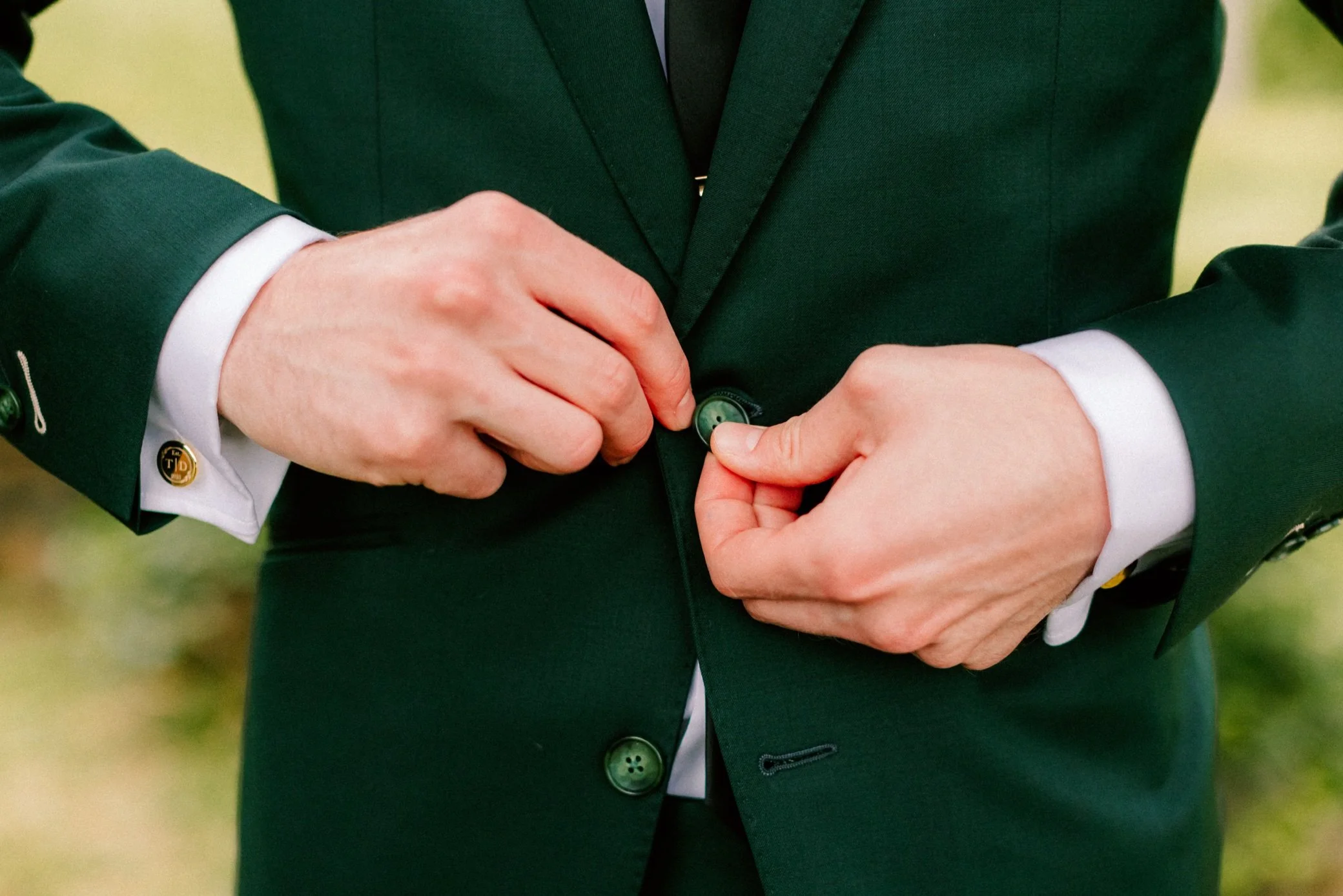  green groom suit at the garrison 