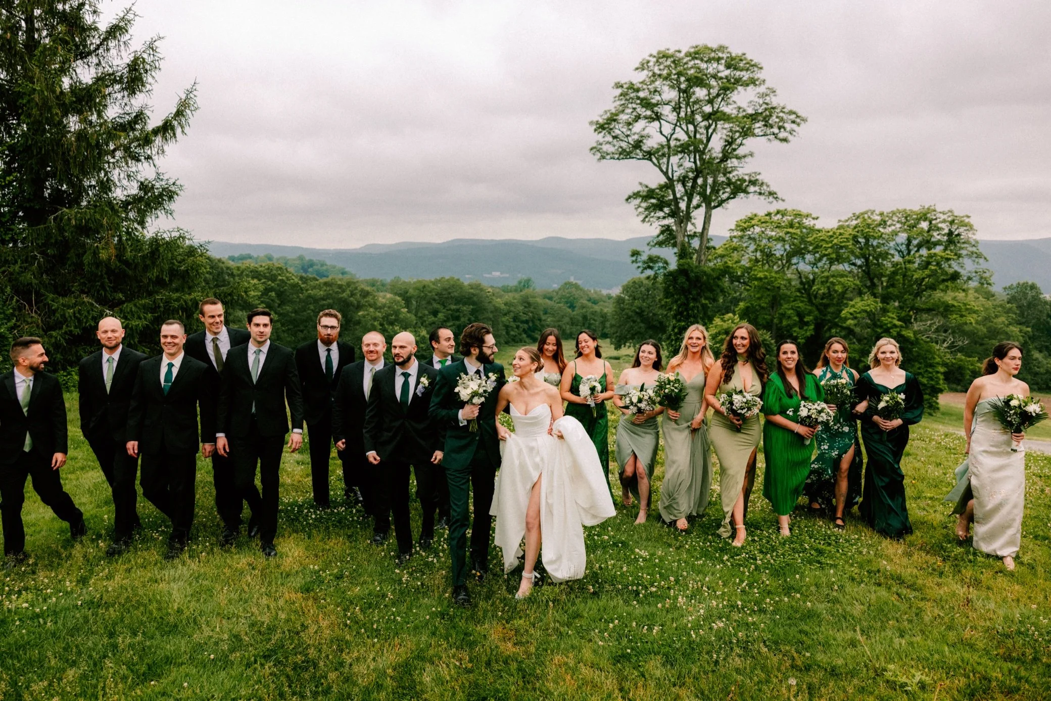  candid wedding party photographs at the garrison 