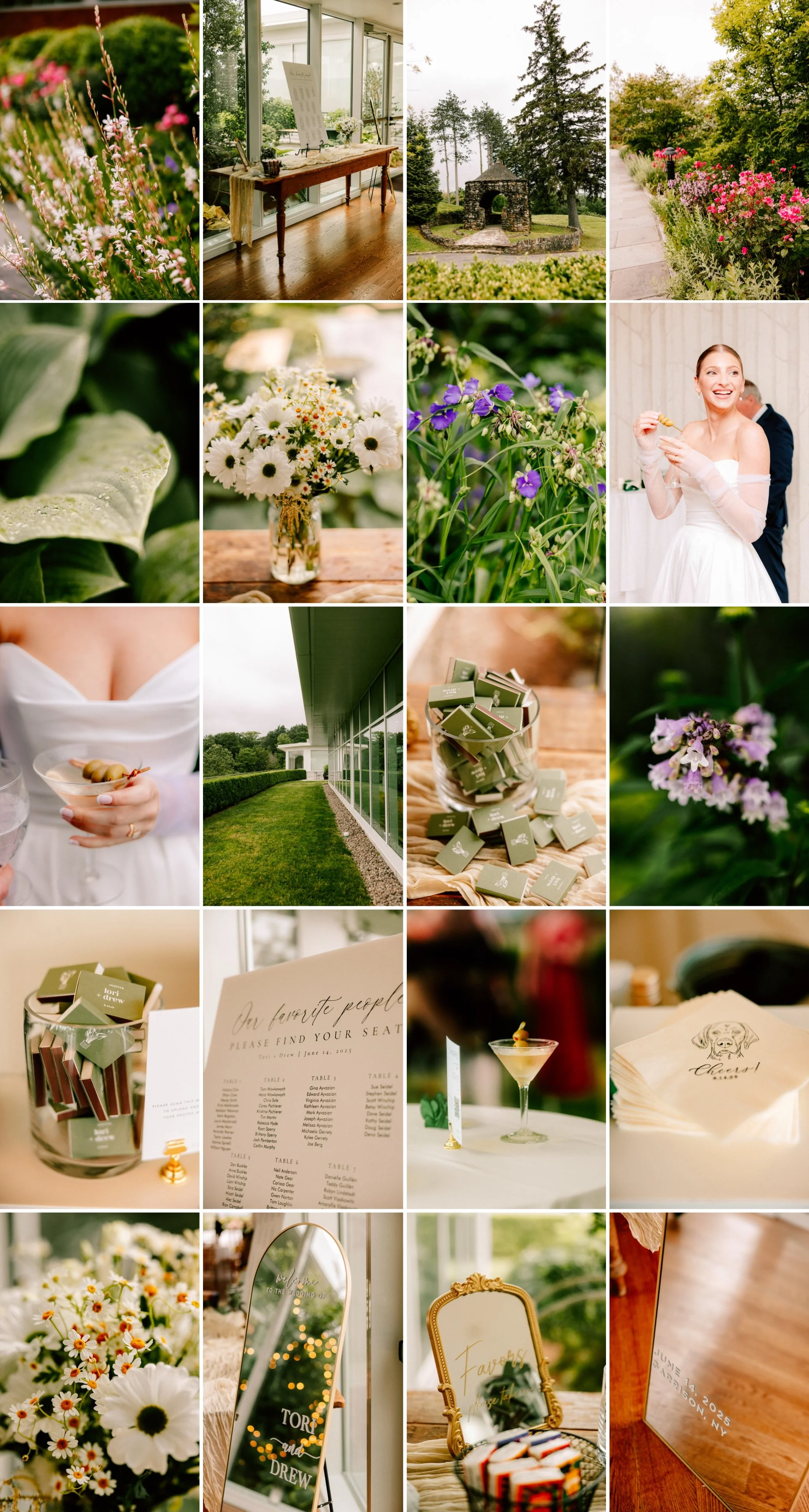  wedding photography cocktail hour and reception details at the garrison 