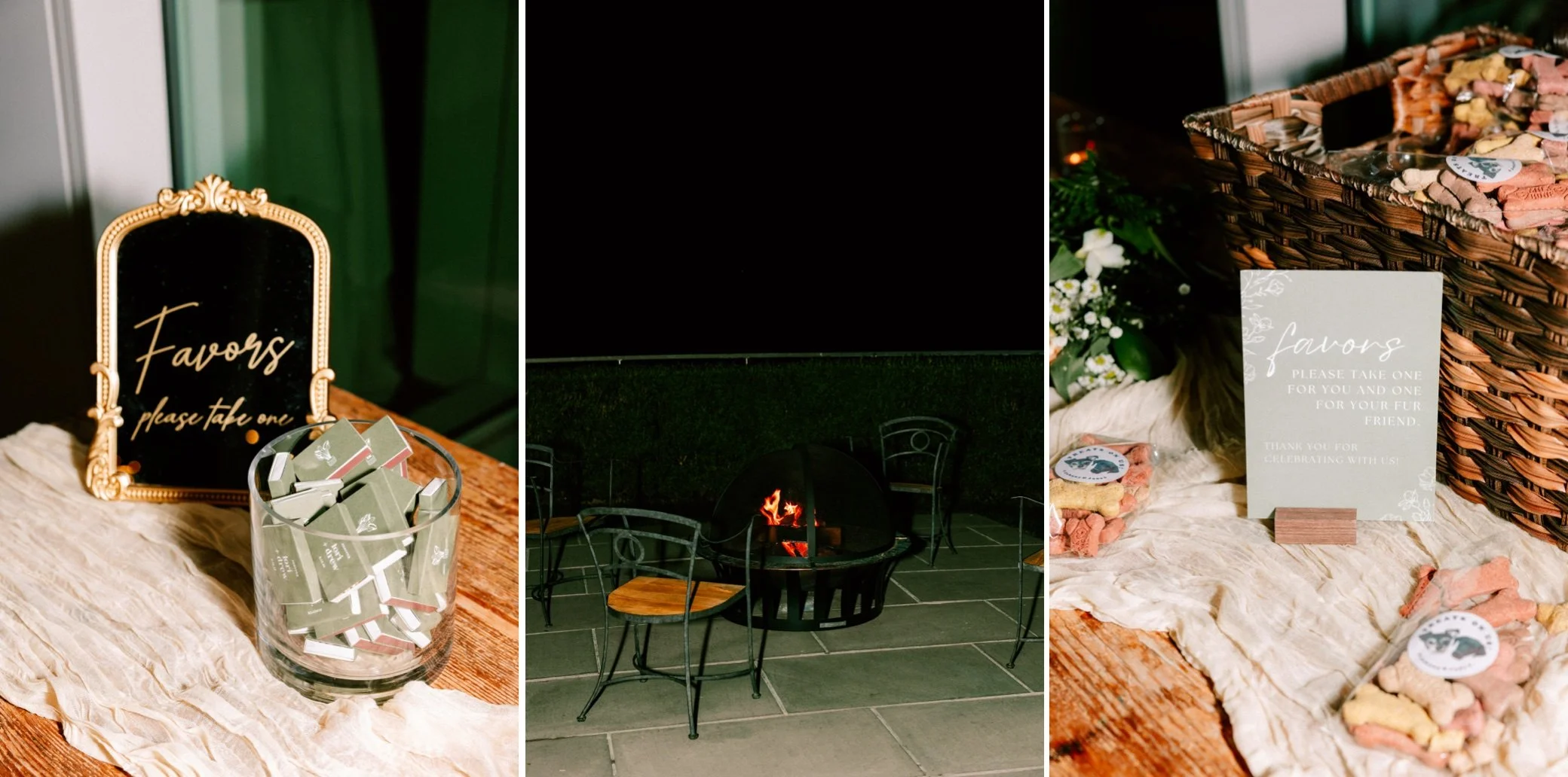  wedding reception bonfire at the garrison 