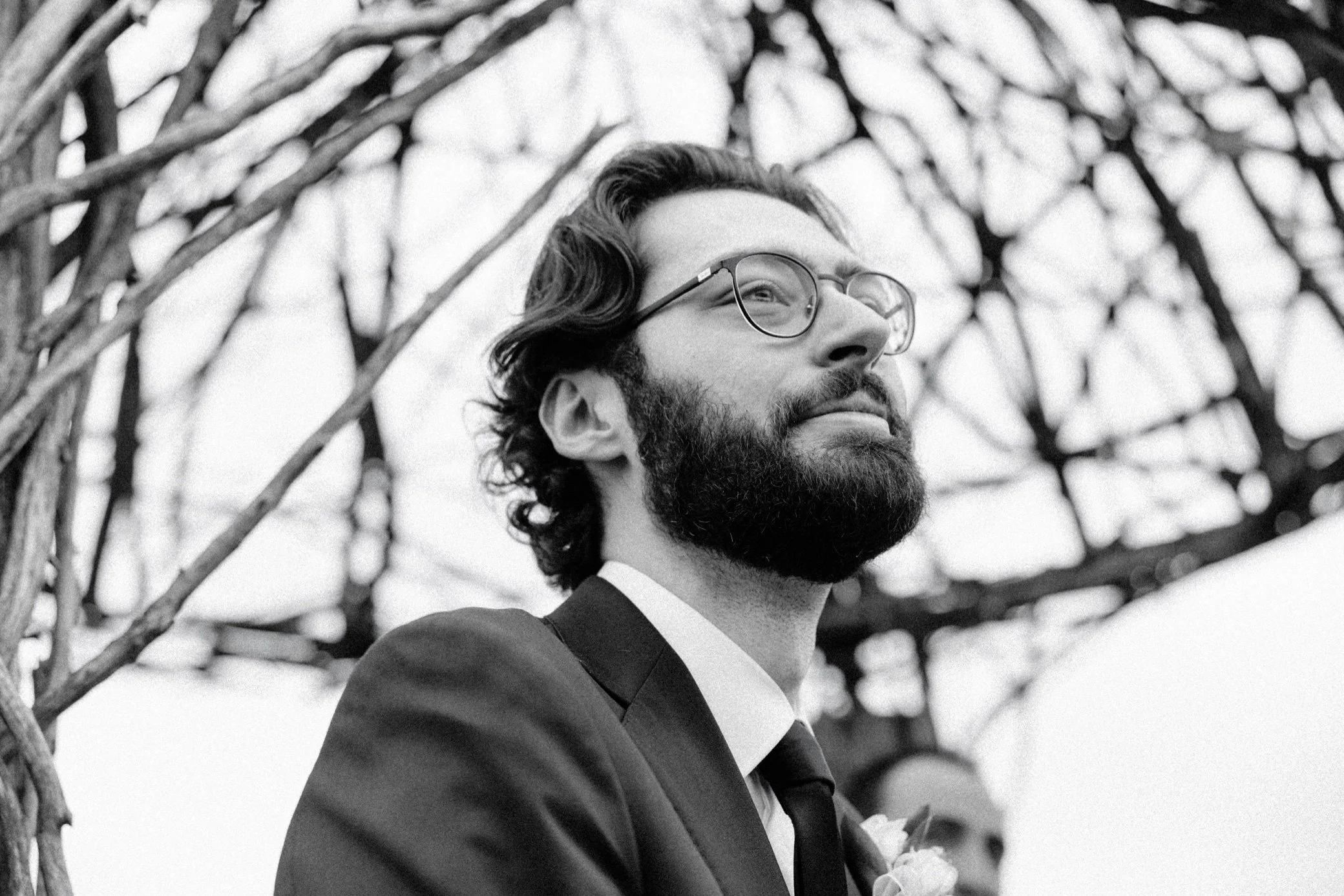  hudson valley documentary film wedding photograph of groom crying while bride walks down the aisle 