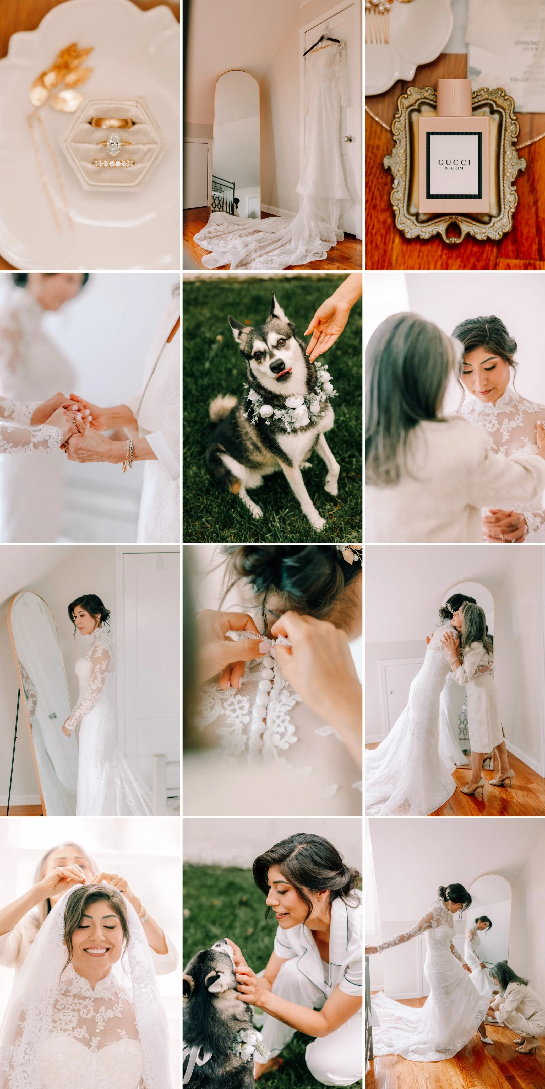  bride getting ready for her hudson valley elopement 