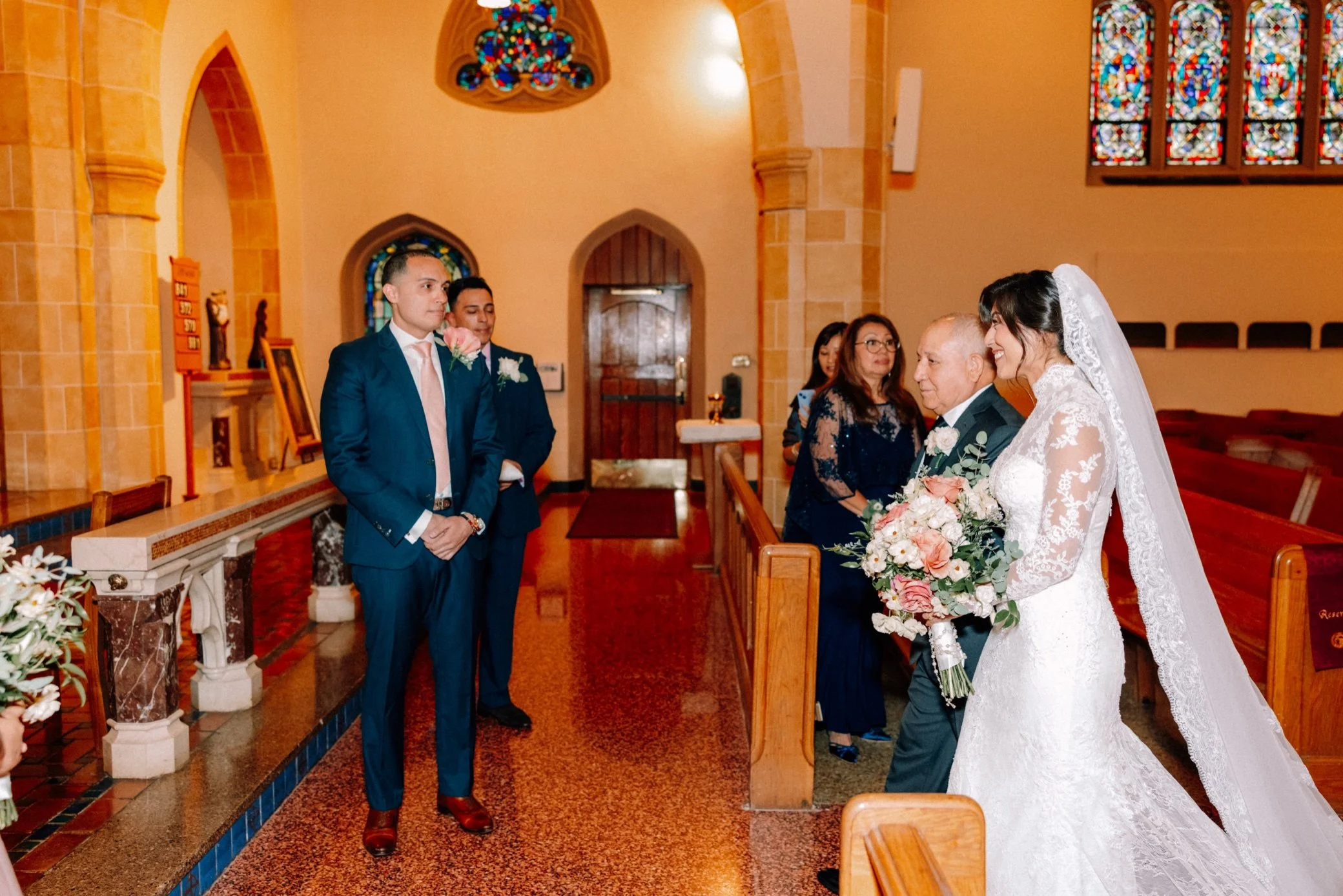  bride walking down aisle 