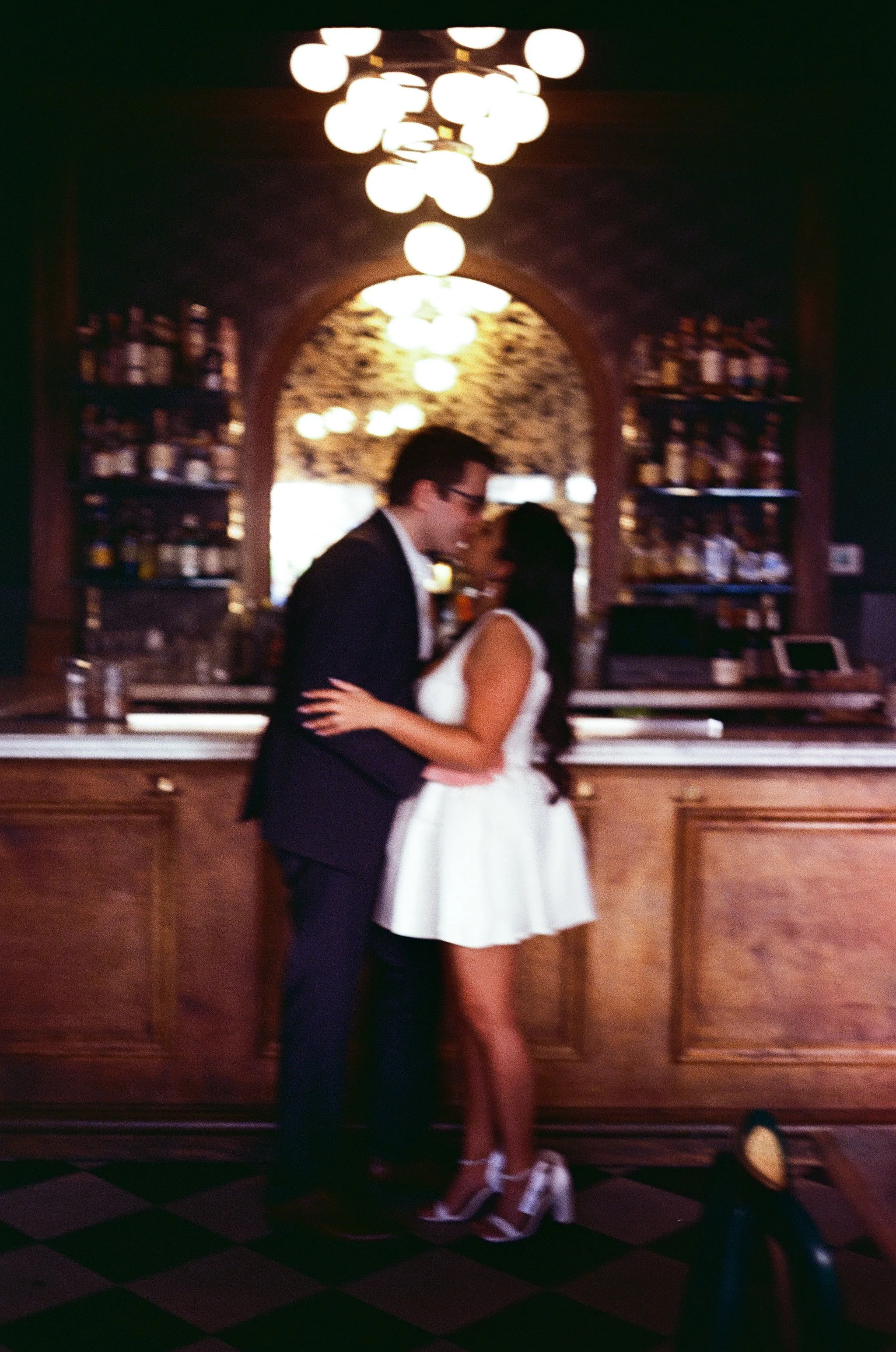 Film Photographs of Isha + Matt in Wonderbar Beacon