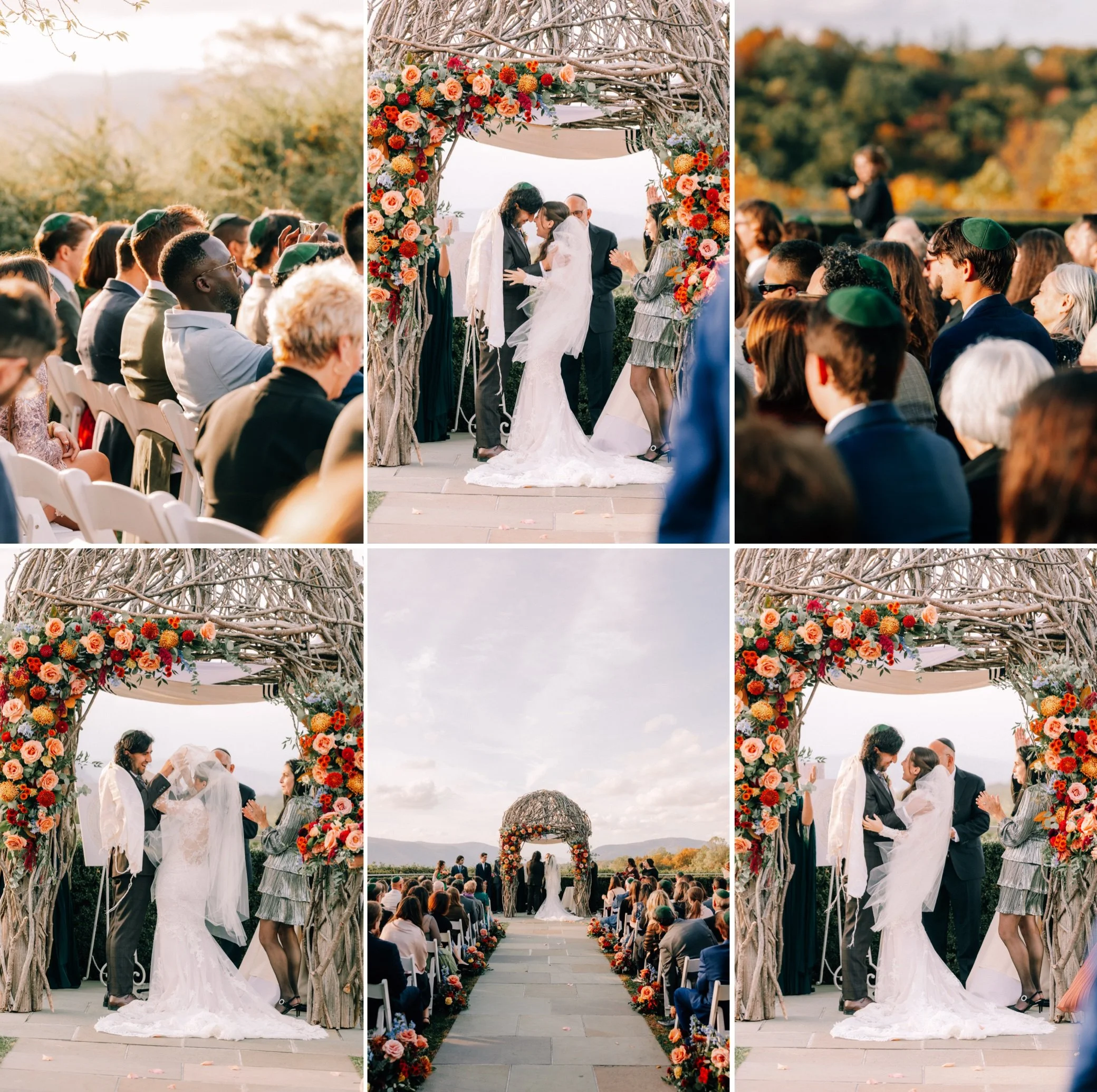 autumn hudson valley wedding ceremony