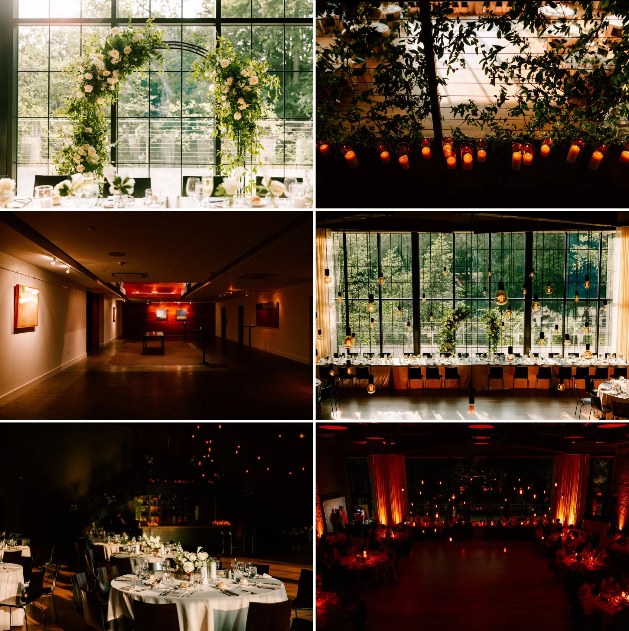  the roundhouse wedding reception flowers by kraft n co and lighting by LNJ 