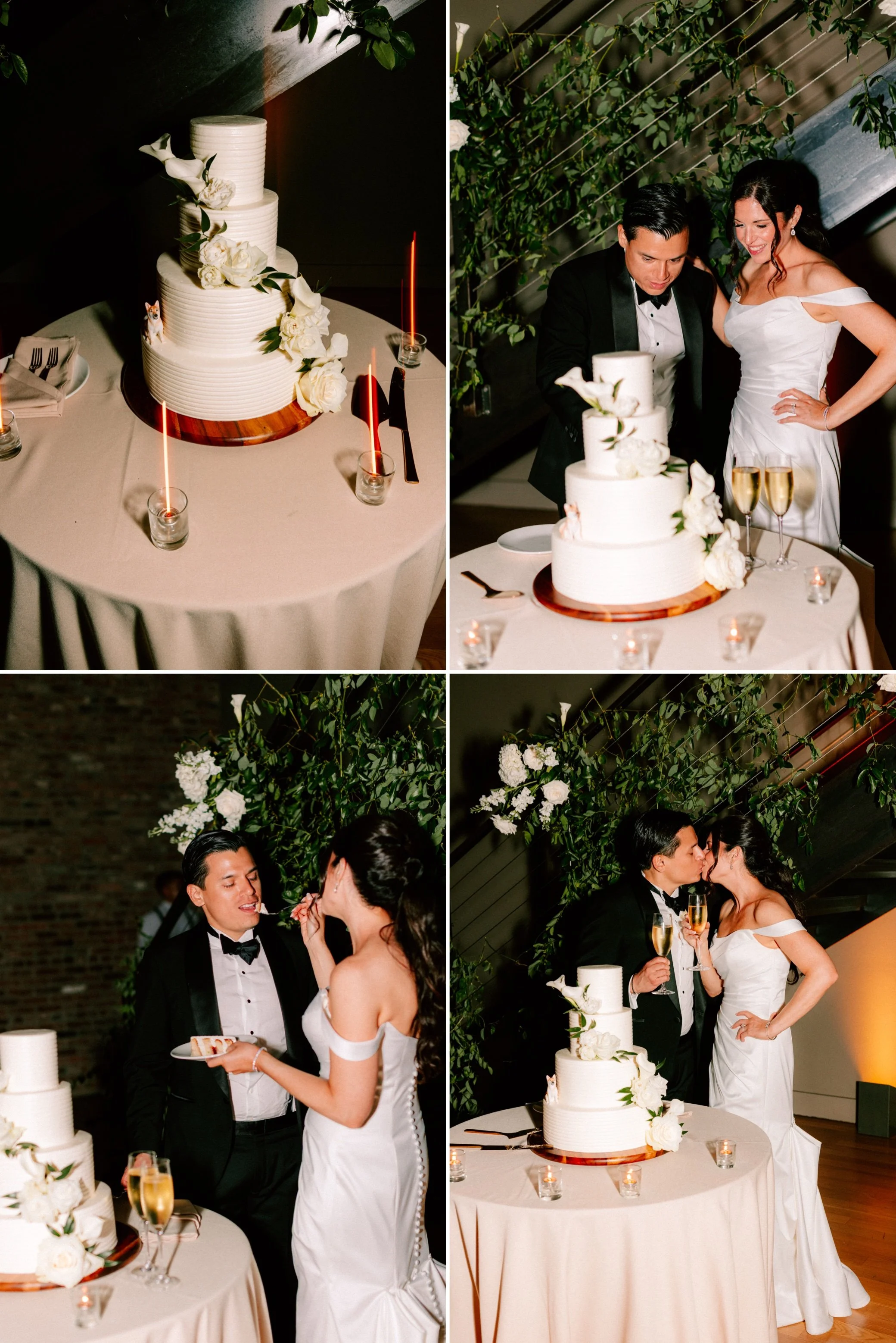  the roundhouse wedding cake cutting photographs 