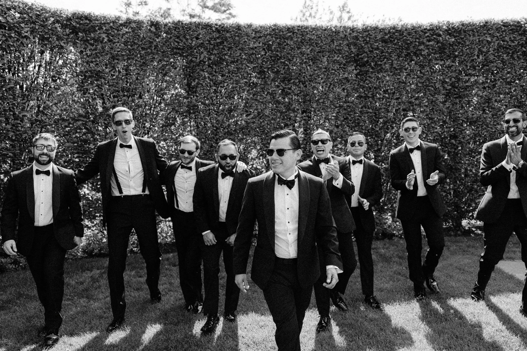  the roundhouse wedding documentary film photograph of groomsmen 