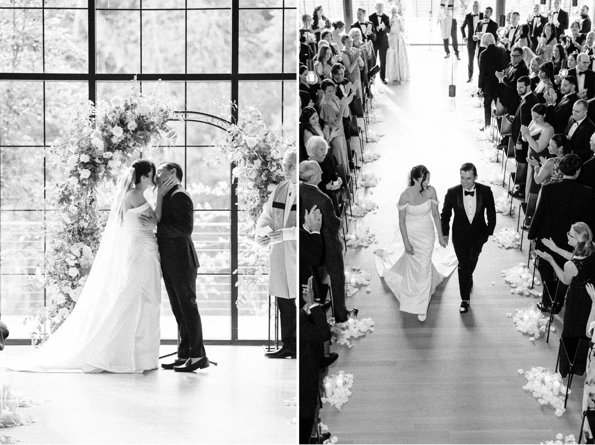  the roundhouse wedding ceremony first kiss film photograph 