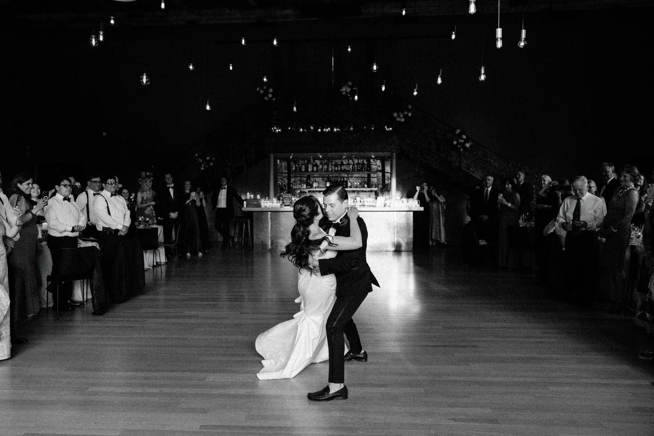  film photograph of hudson valley wedding reception at the roundhouse  