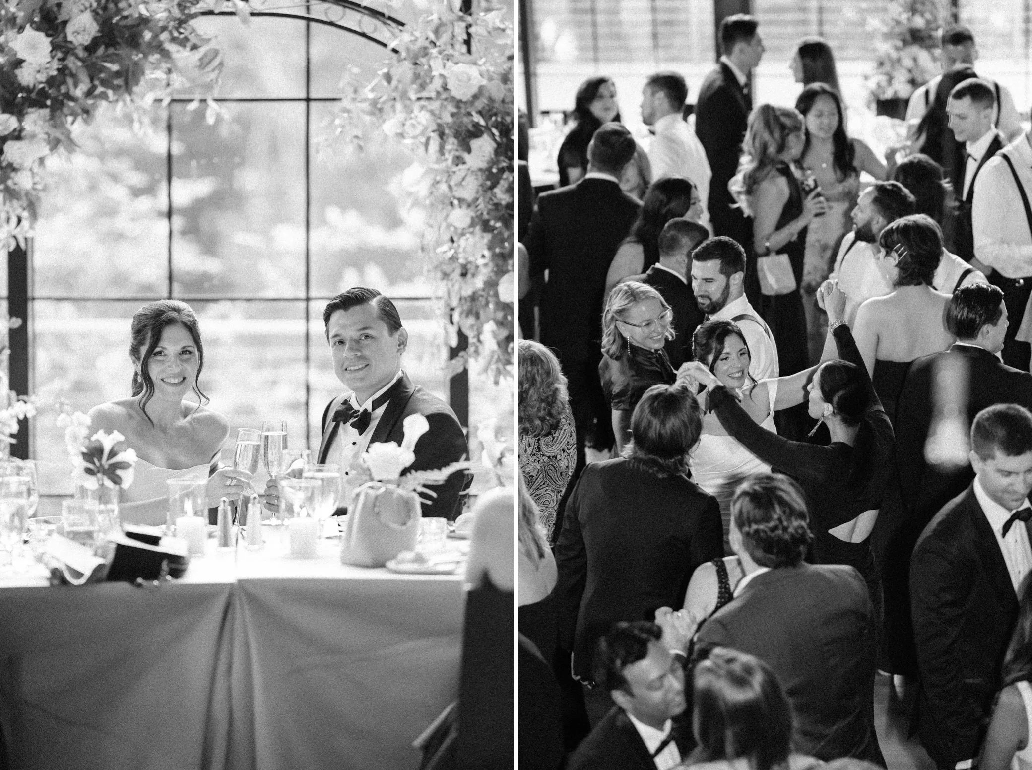  film photograph of hudson valley wedding reception at the roundhouse by caitlinn mahar-daniels 