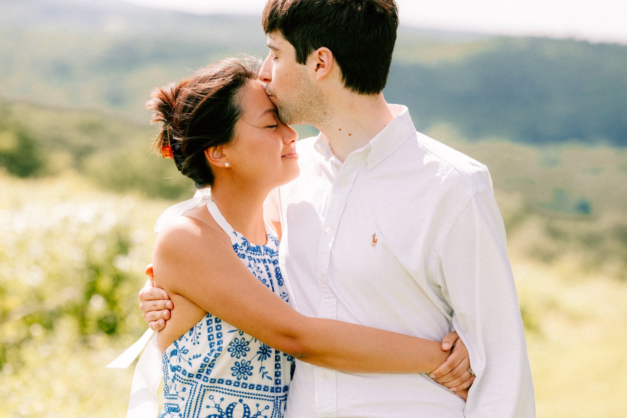  romantic engaged couples photographer at Ooms - Columbia Land Conservancy 