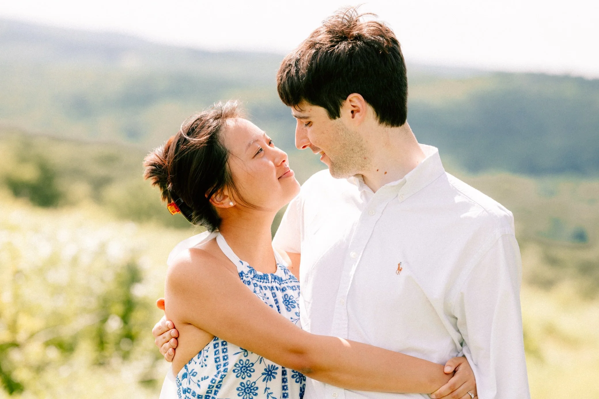  hudson valley romantic engagement photogaphy at Ooms - Columbia Land Conservancy 