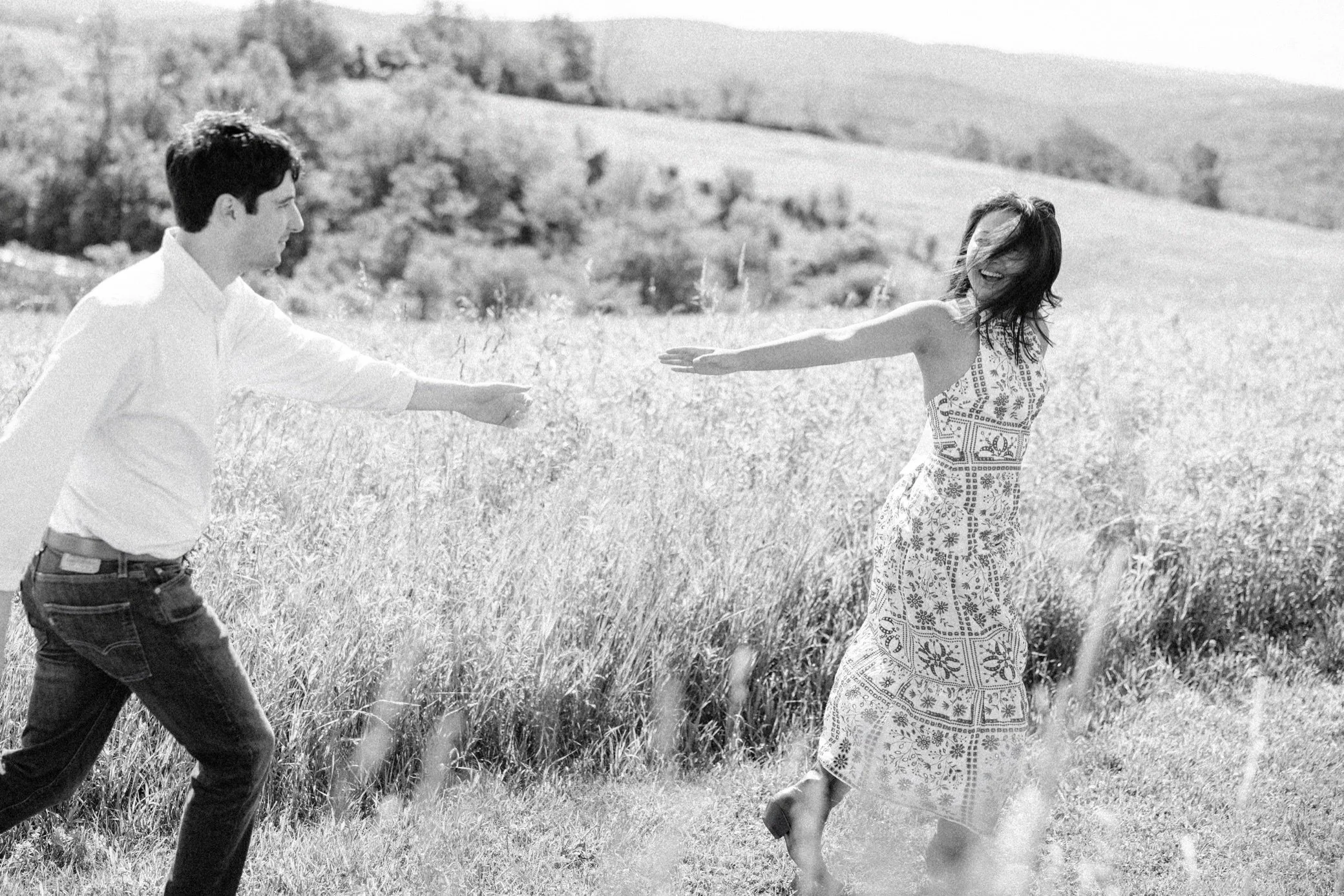  romantic hudson valley engagement film photography 