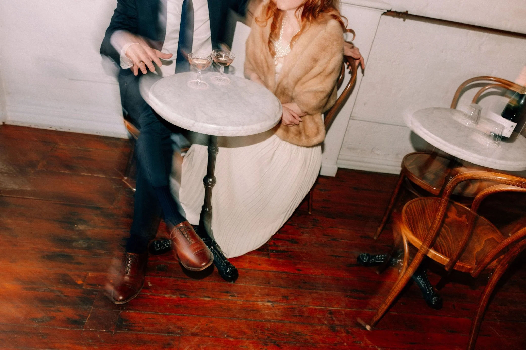  film photographer hudson valley engagement shoot at brunette wine bar 