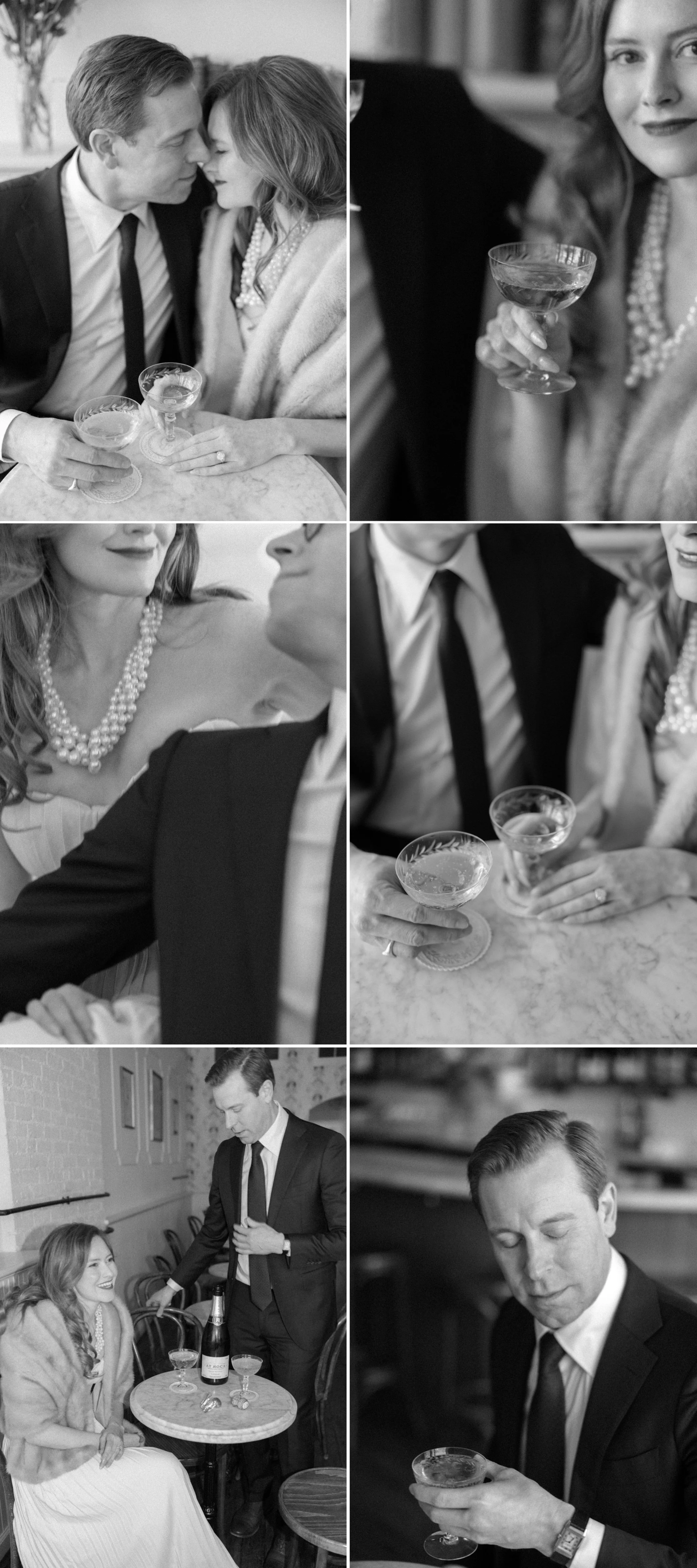  engaged couple enjoy romantic moments during hudson valley indoor engagement shoot location brunette wine bar 