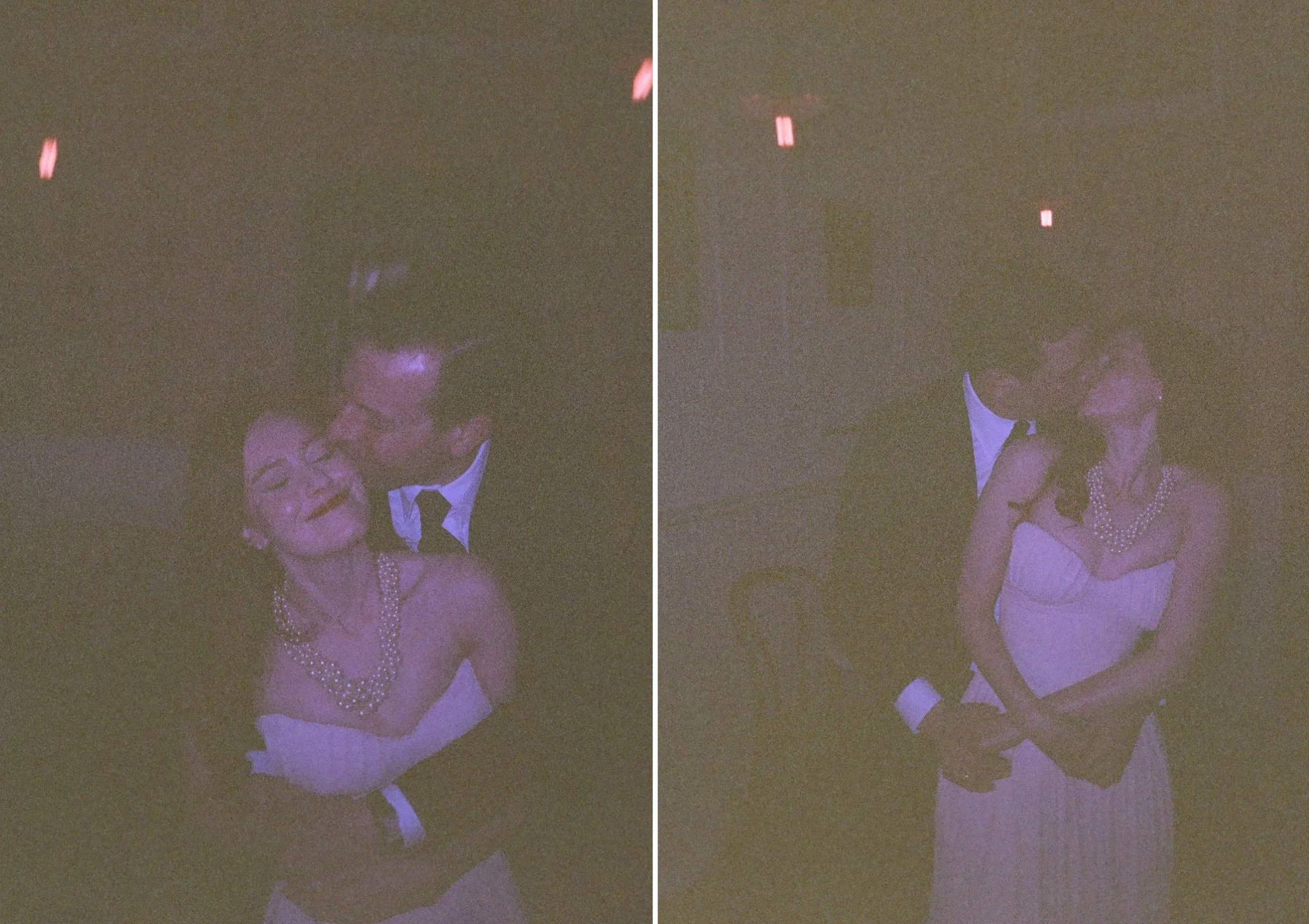 vintage color film photographs of engagement shoot in brunette 