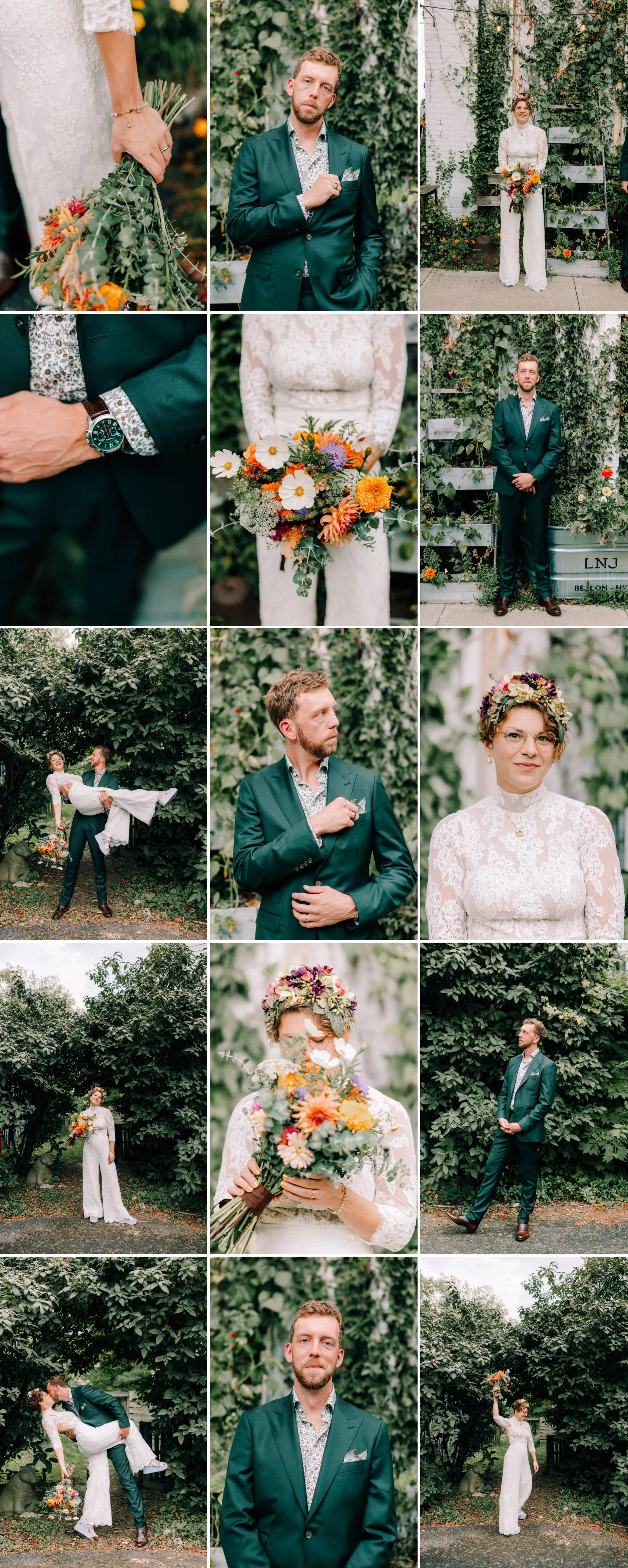  fine art wedding photographs of bride and groom at the yard in beacon, ny 