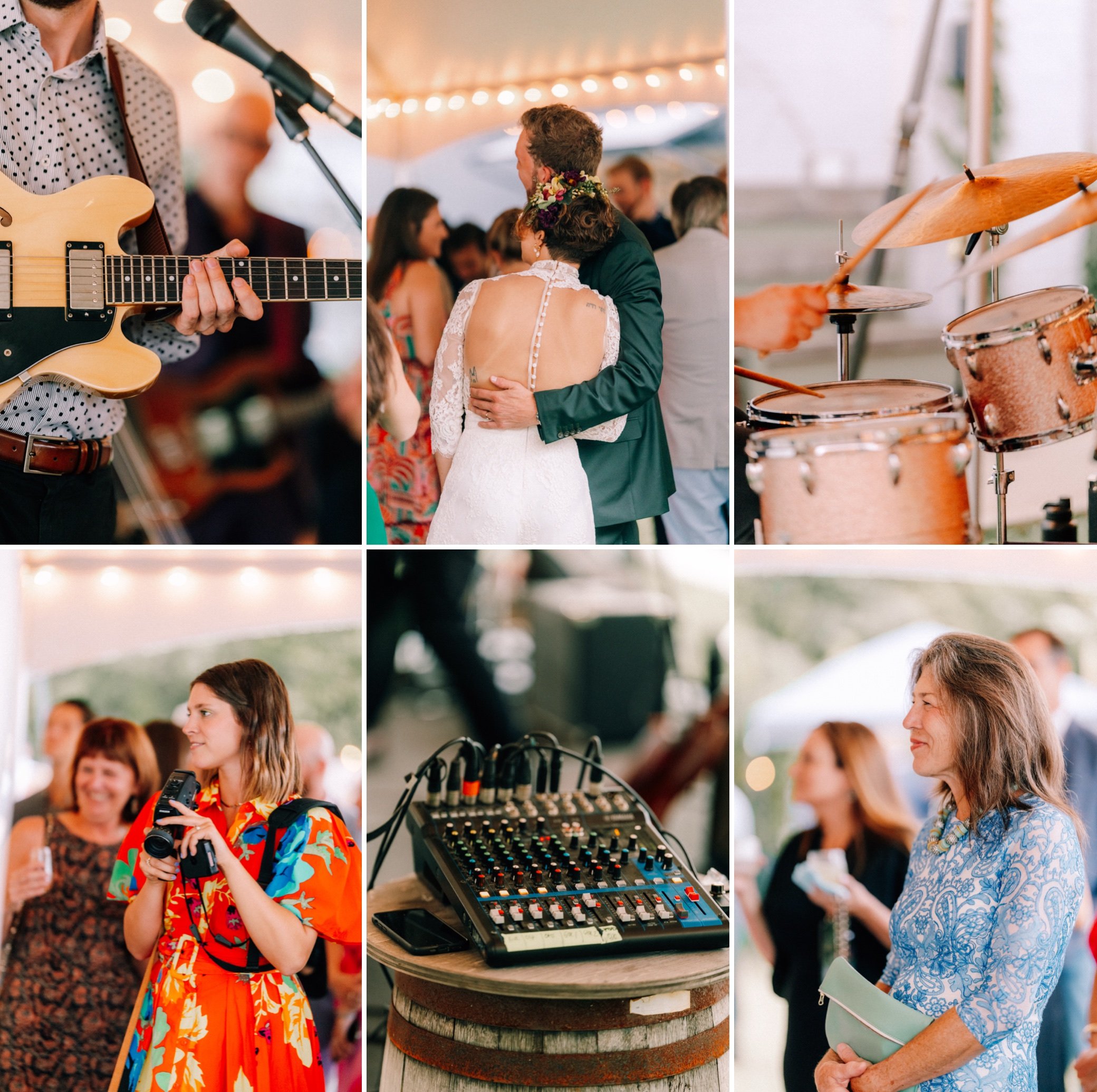 band details and candid photographs of guests at the yard in beacon, ny 
