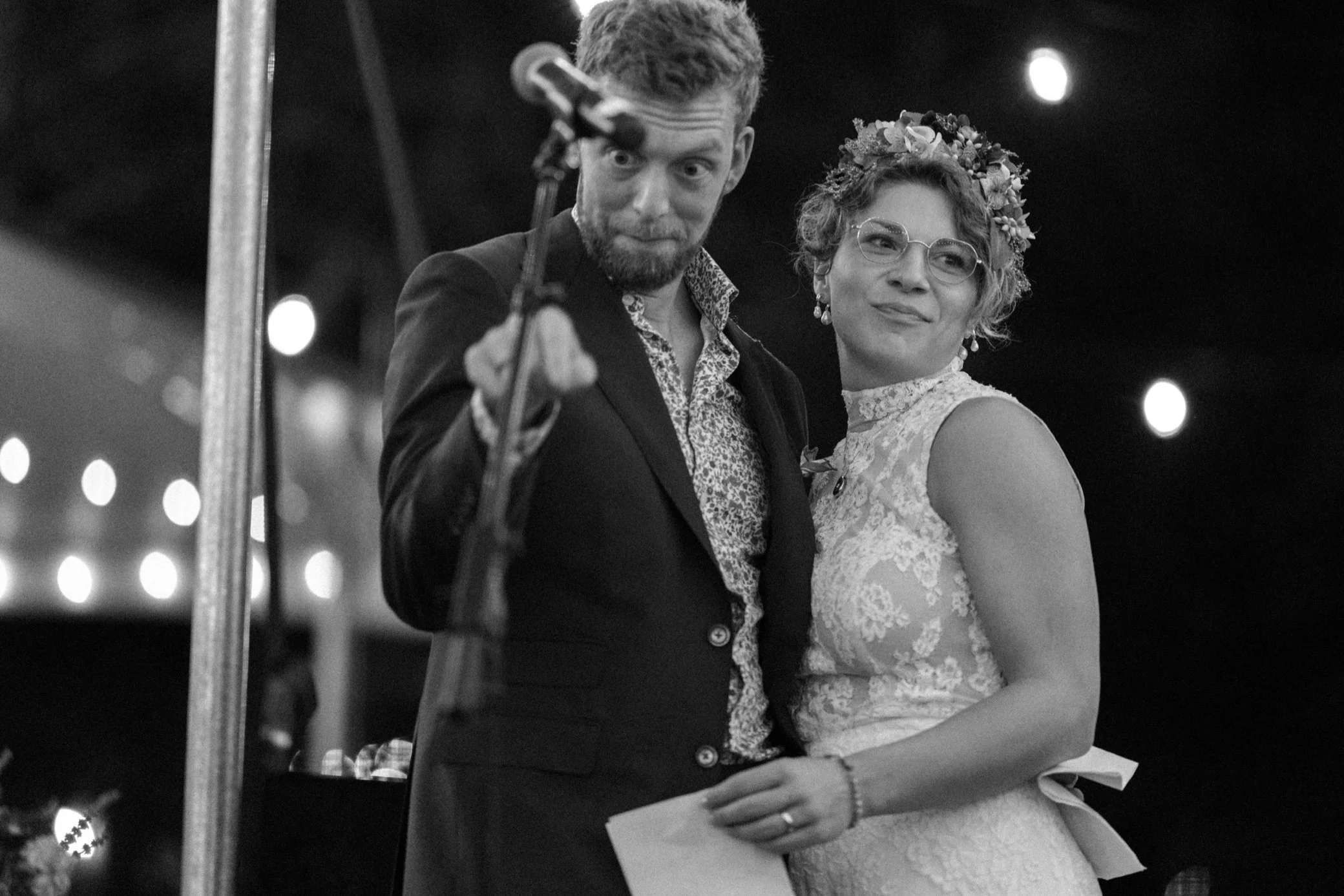  bride and groom wedding toast at the yard in beacon, ny 