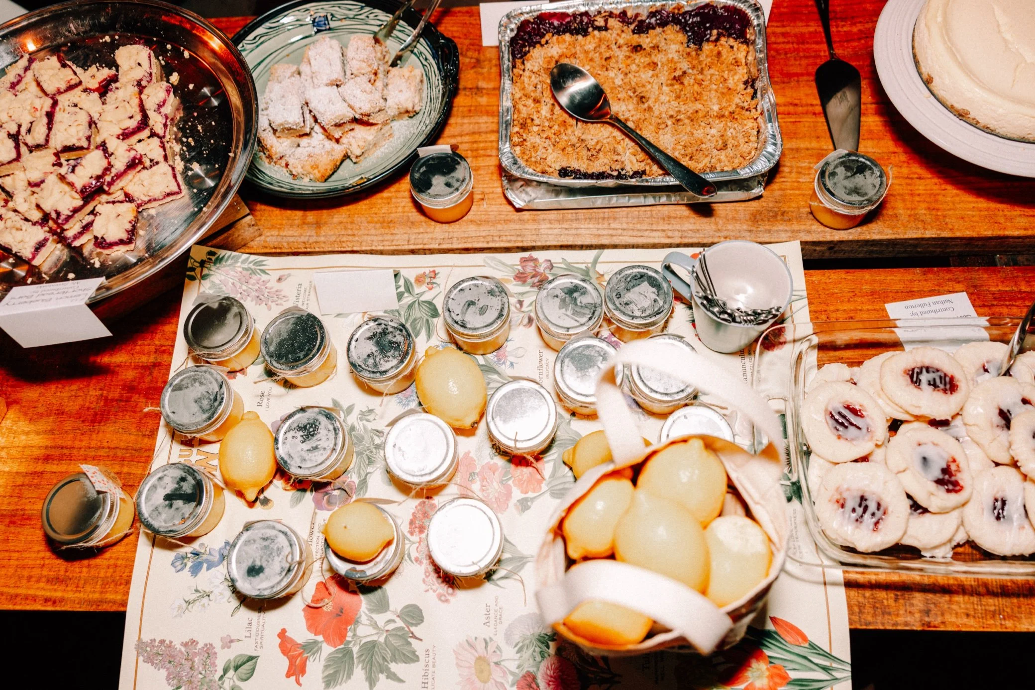  wedding reception dessert table at the yard in beacon, ny 