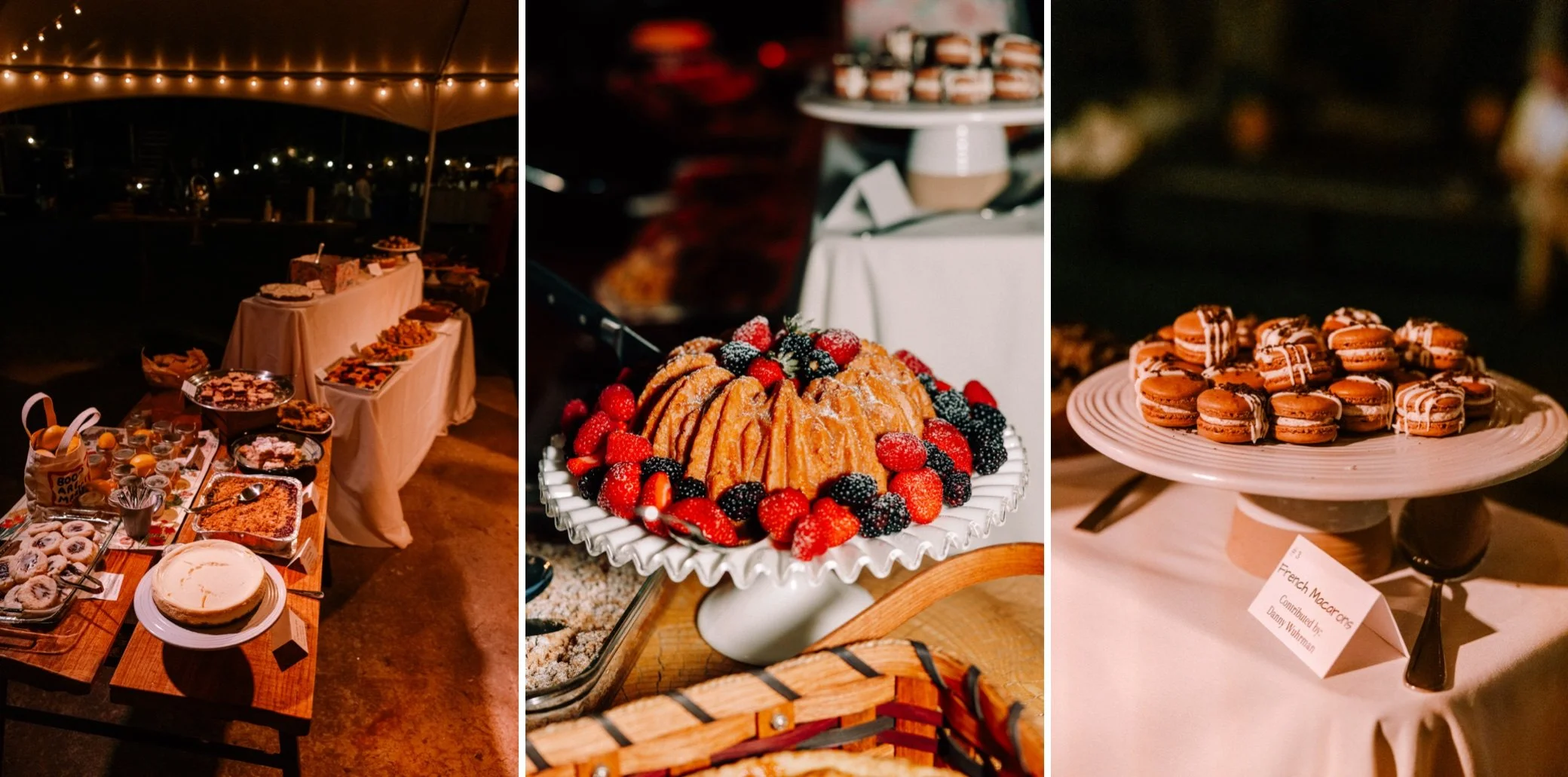  wedding dessert table at the yard in beacon, ny 
