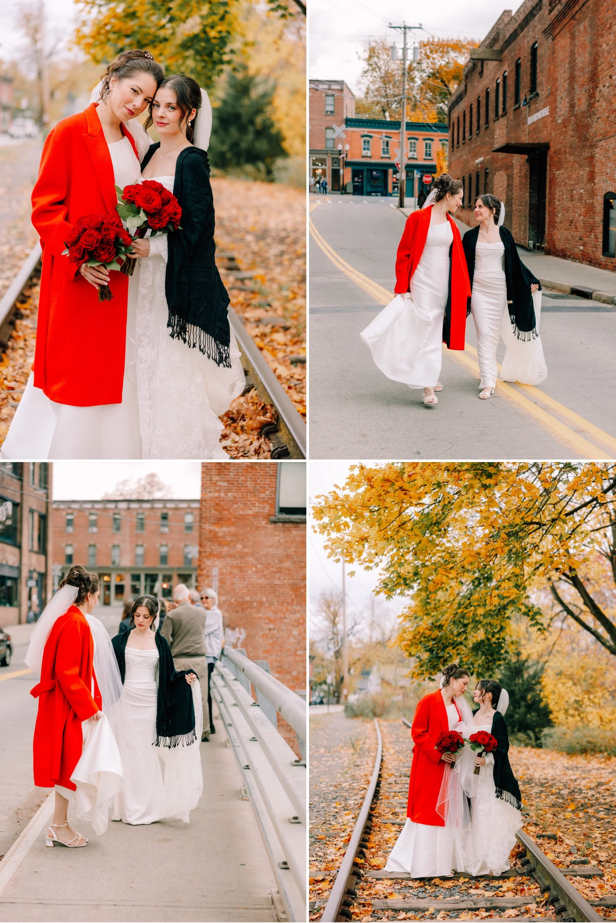  brides walking in beacon, NY 