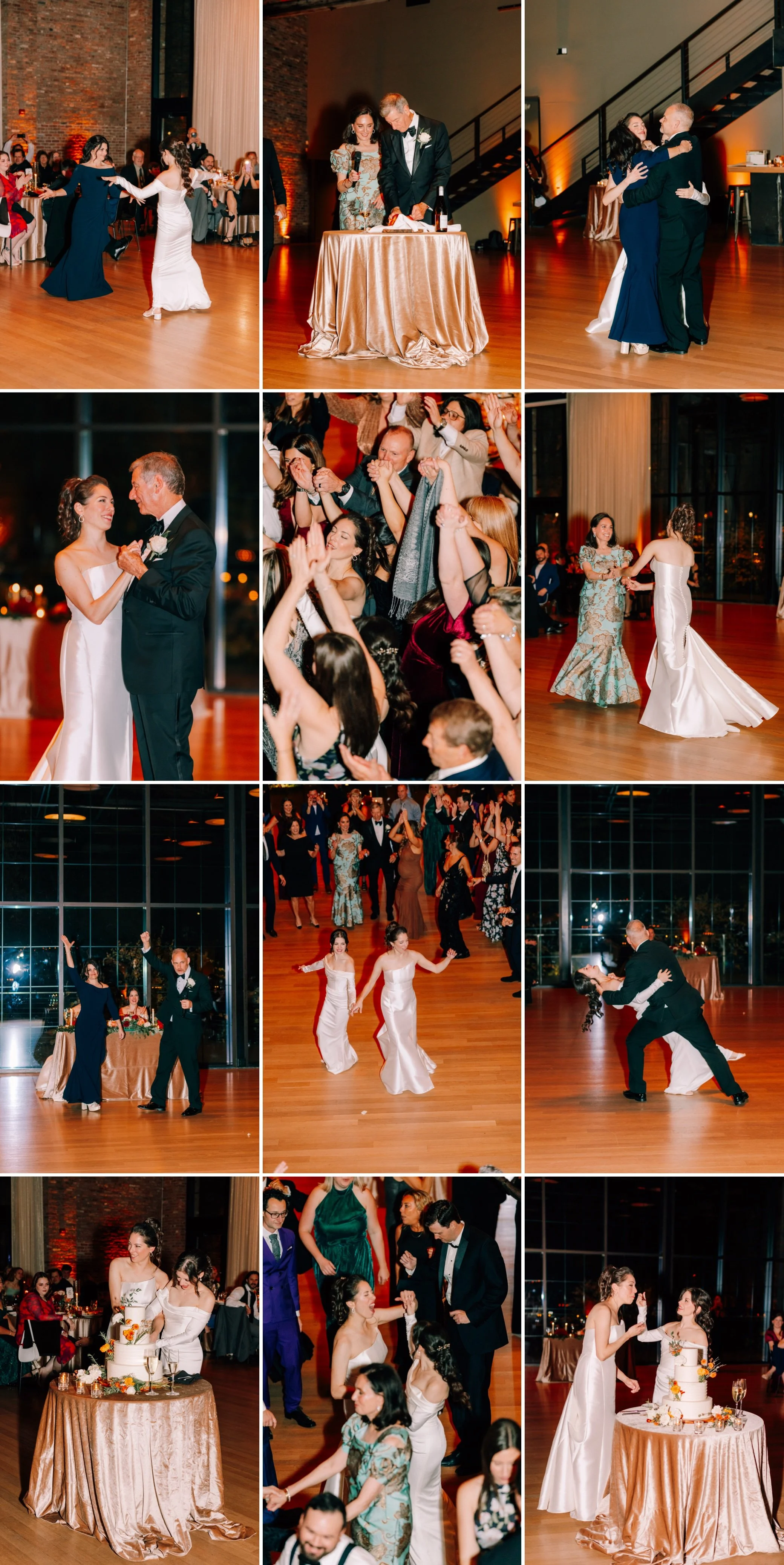  toasts, parent dances, and cake cutting at the roundhouse in beacon, ny 