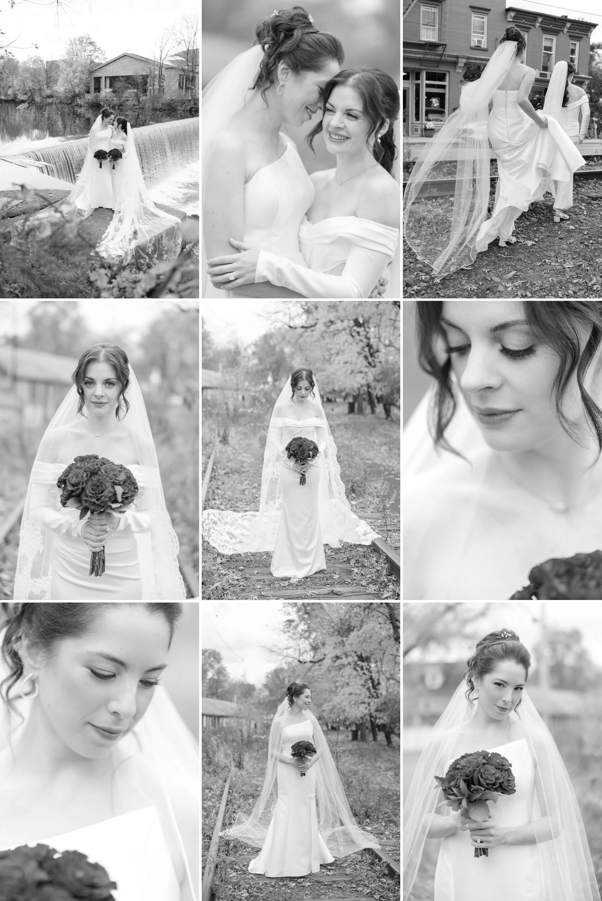  brides elegant portraits at the roundhouse in beacon, ny 