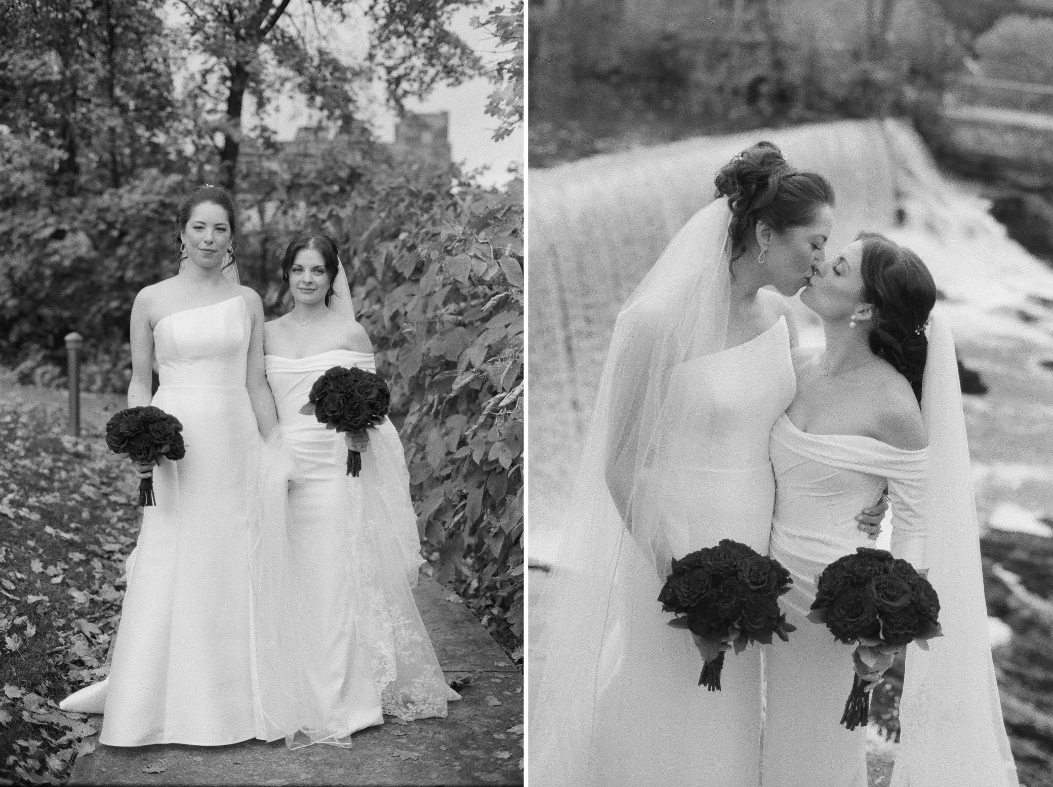  brides at the roundhouse in beacon, ny photographed by film photographer  