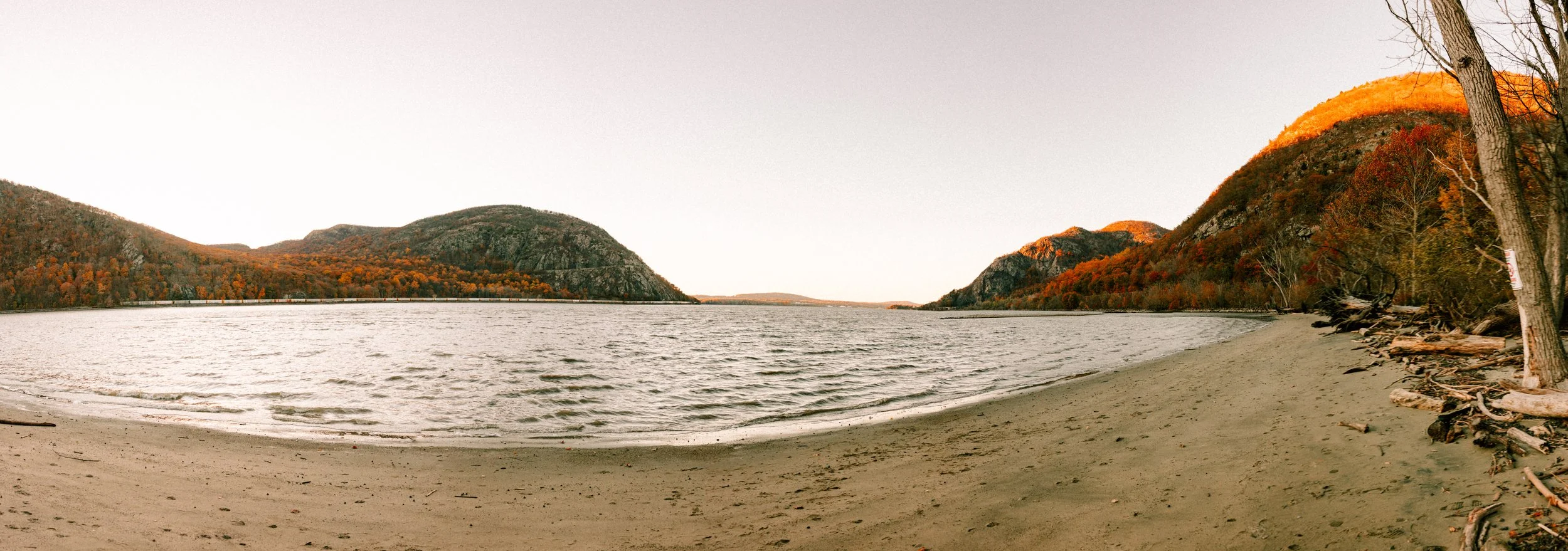 View from the beach at Little Stony Point during an engagement photo shoot