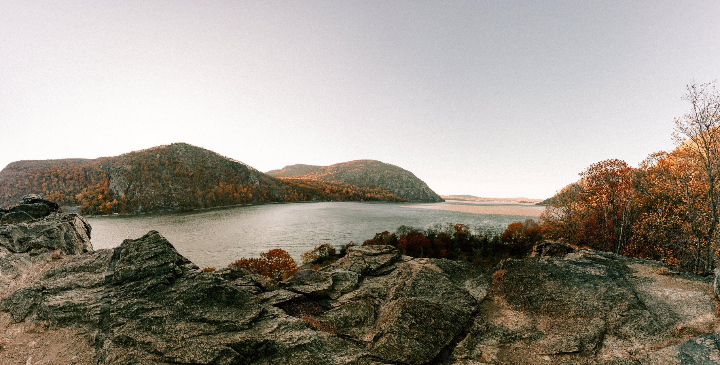 View from the cliffs at Little Stony Point during an engagement photo shoot