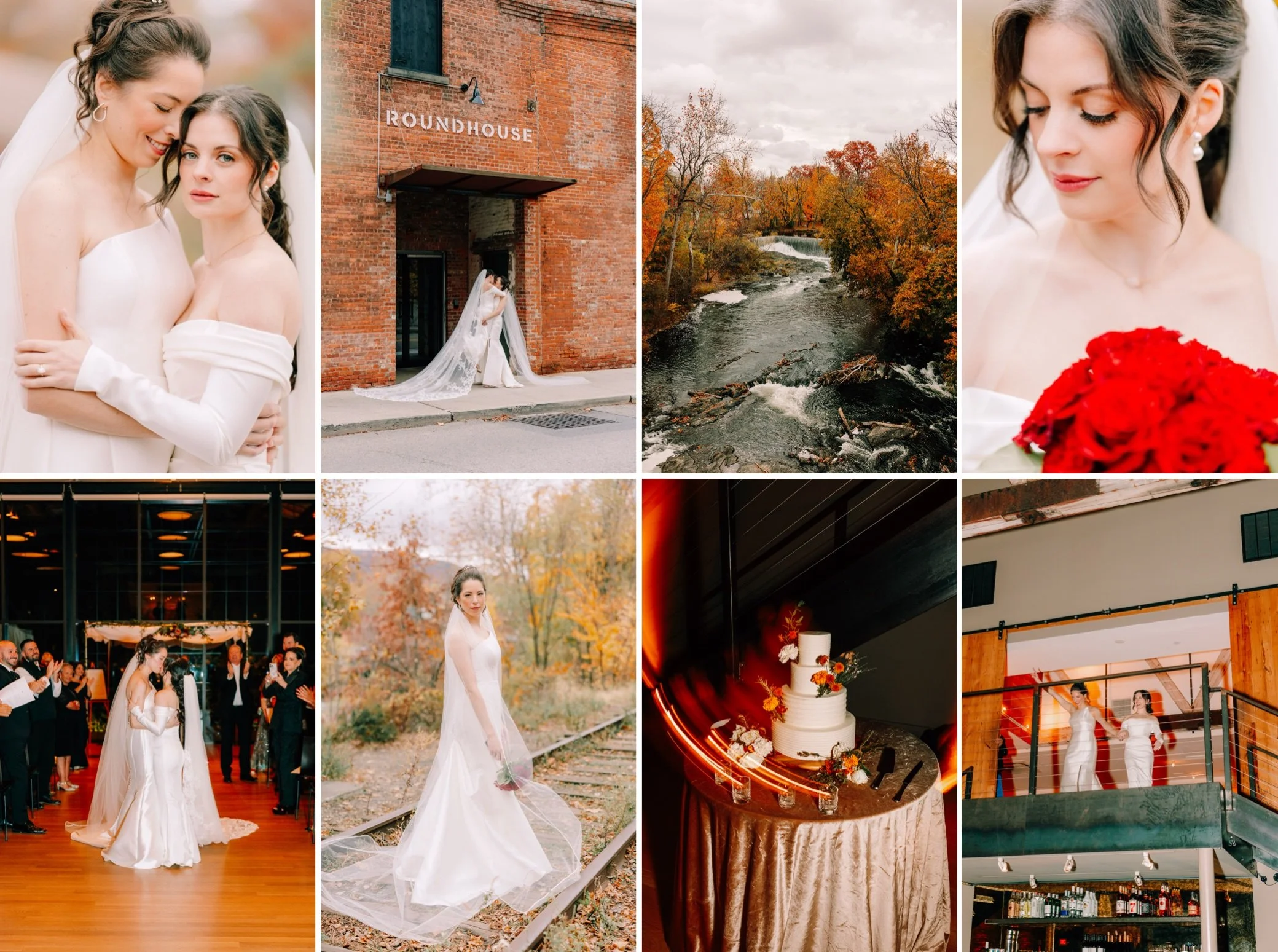 autumn wedding at the roundhouse in beacon new york