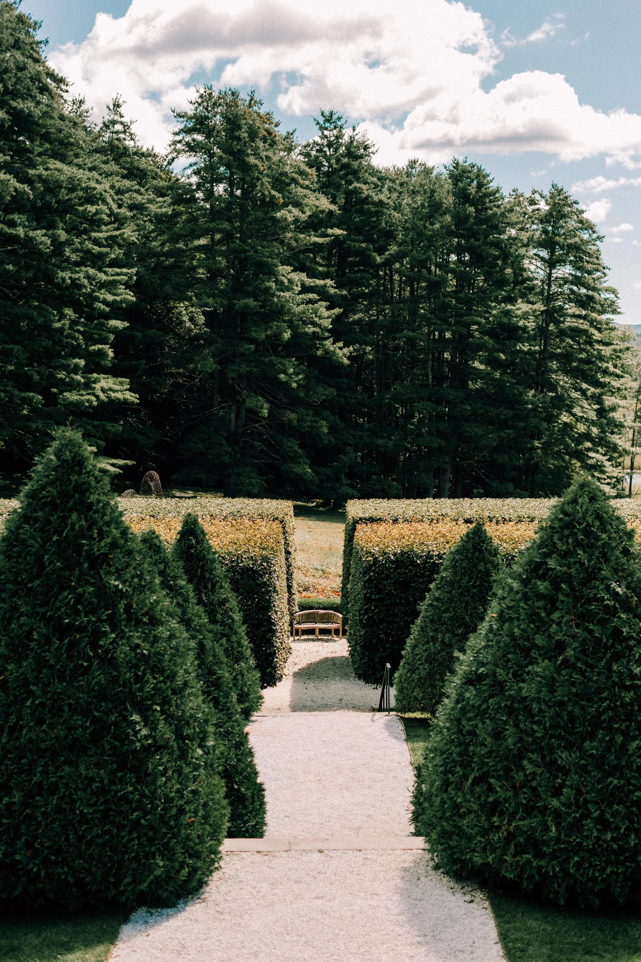 the hedge maze at The Mount in Lenox, MA