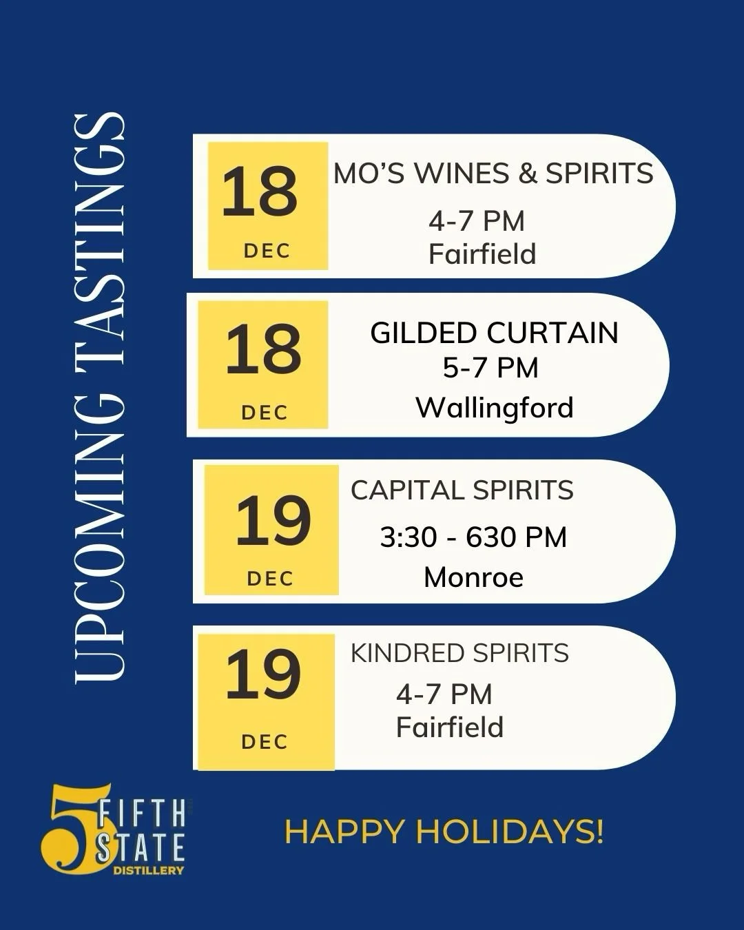 Tastings and more tastings!! Our RTD&rsquo;s are so fun for gifts and stockings!!