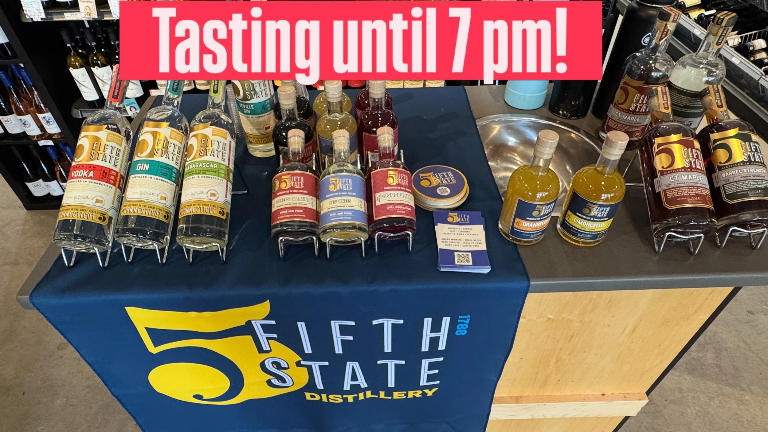 Fifth State is in the house at @kindred_spirits_wine in Westport!  New to the line up is the Cosmo!!