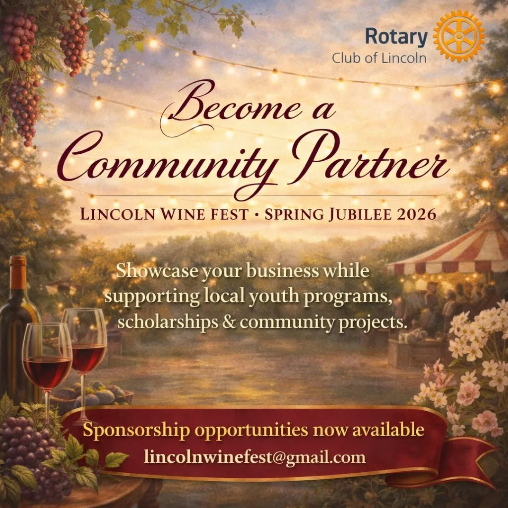 Become a Community Partner &ndash; Lincoln Wine Fest 2026  Tickets are now on sale for the Lincoln Wine Fest &ndash; Spring Jubilee on April 25, 2026 in Downtown Lincoln&hellip; and we&rsquo;re inviting local businesses to be part of something bigger
