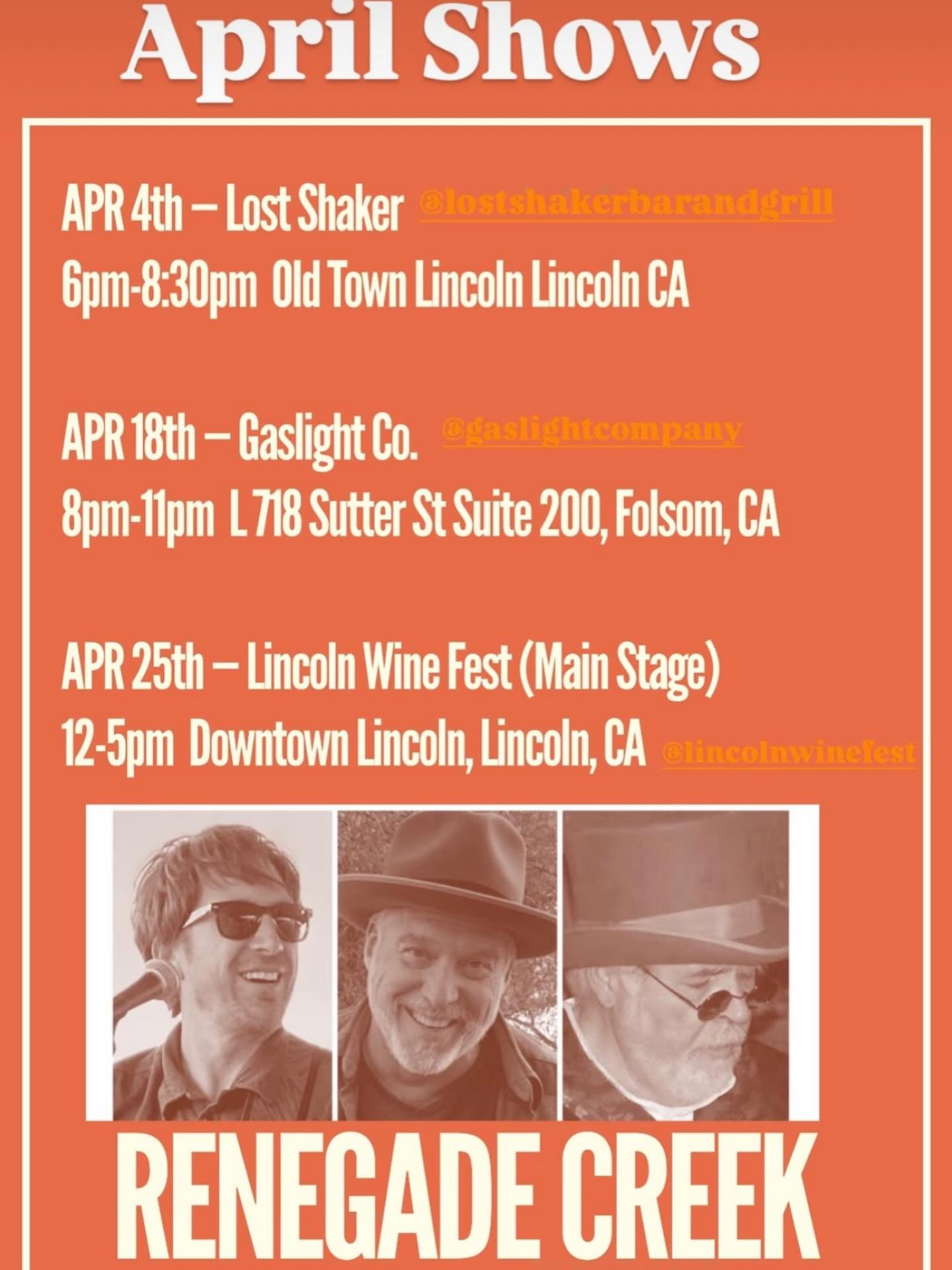 🎶 MAIN STAGE ENERGY IS SET 🎶

We&rsquo;re bringing the vibe to Downtown Lincoln with Renegade Creek hitting the Main Stage at Lincoln Wine Fest &ndash; Spring Jubilee 2026 🍷✨

Get ready for an afternoon of live music, wine, beer, bites, and that p