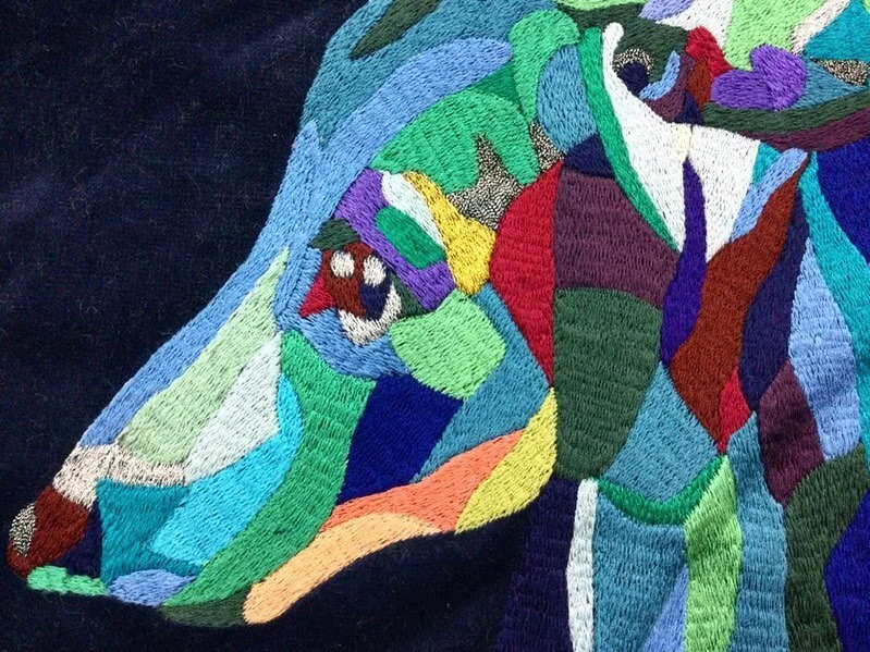 Blue is the warmest colour. #embroideredpillow #embroidery #homedecor