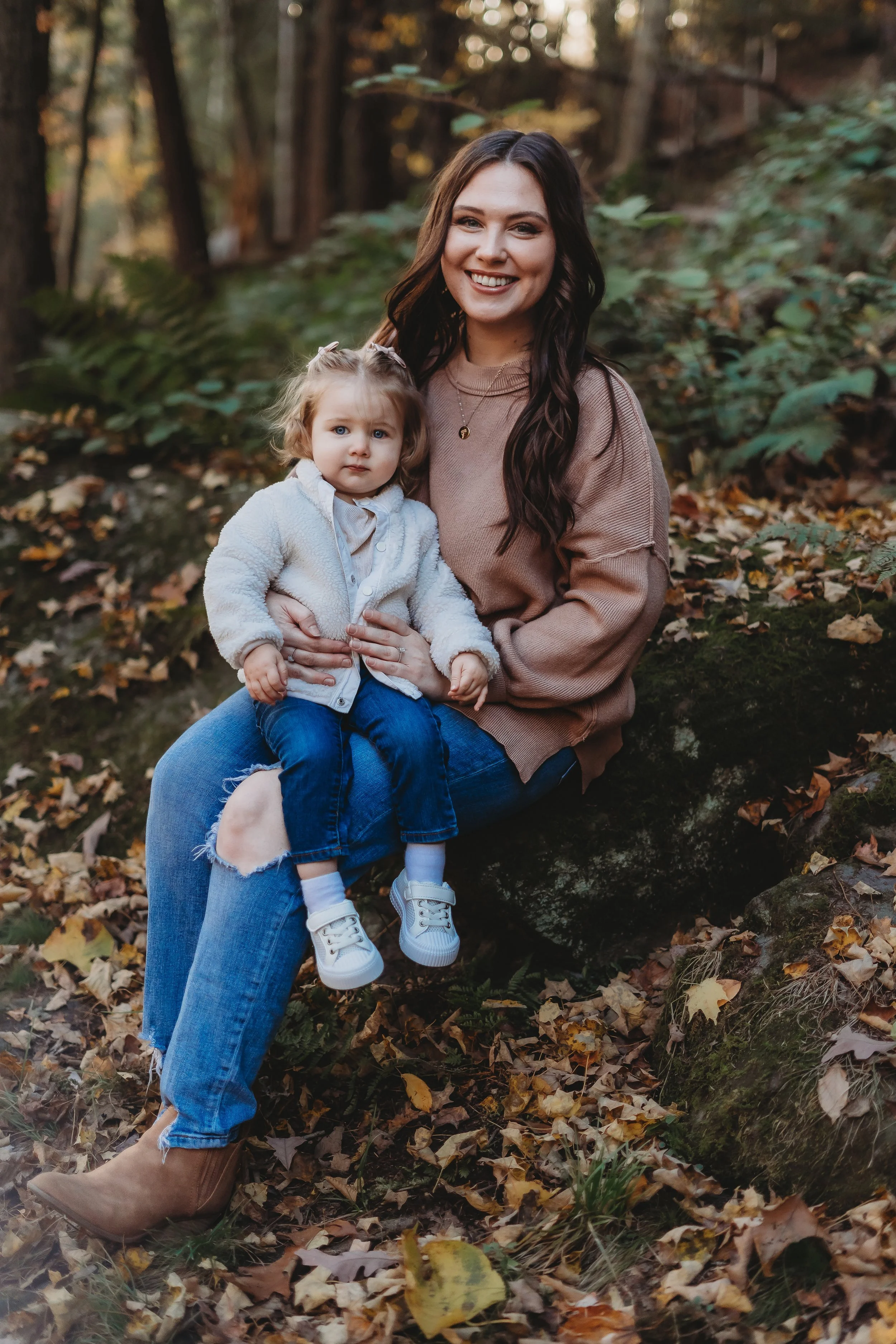 Mother daughter fall family photos
