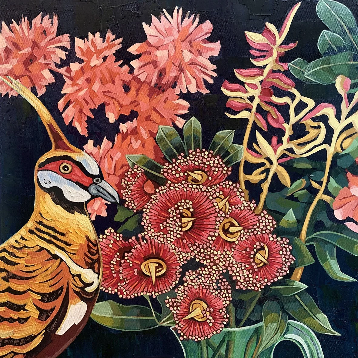 Spinifex Pigeon with Gum Blossoms_print small_.jpg
