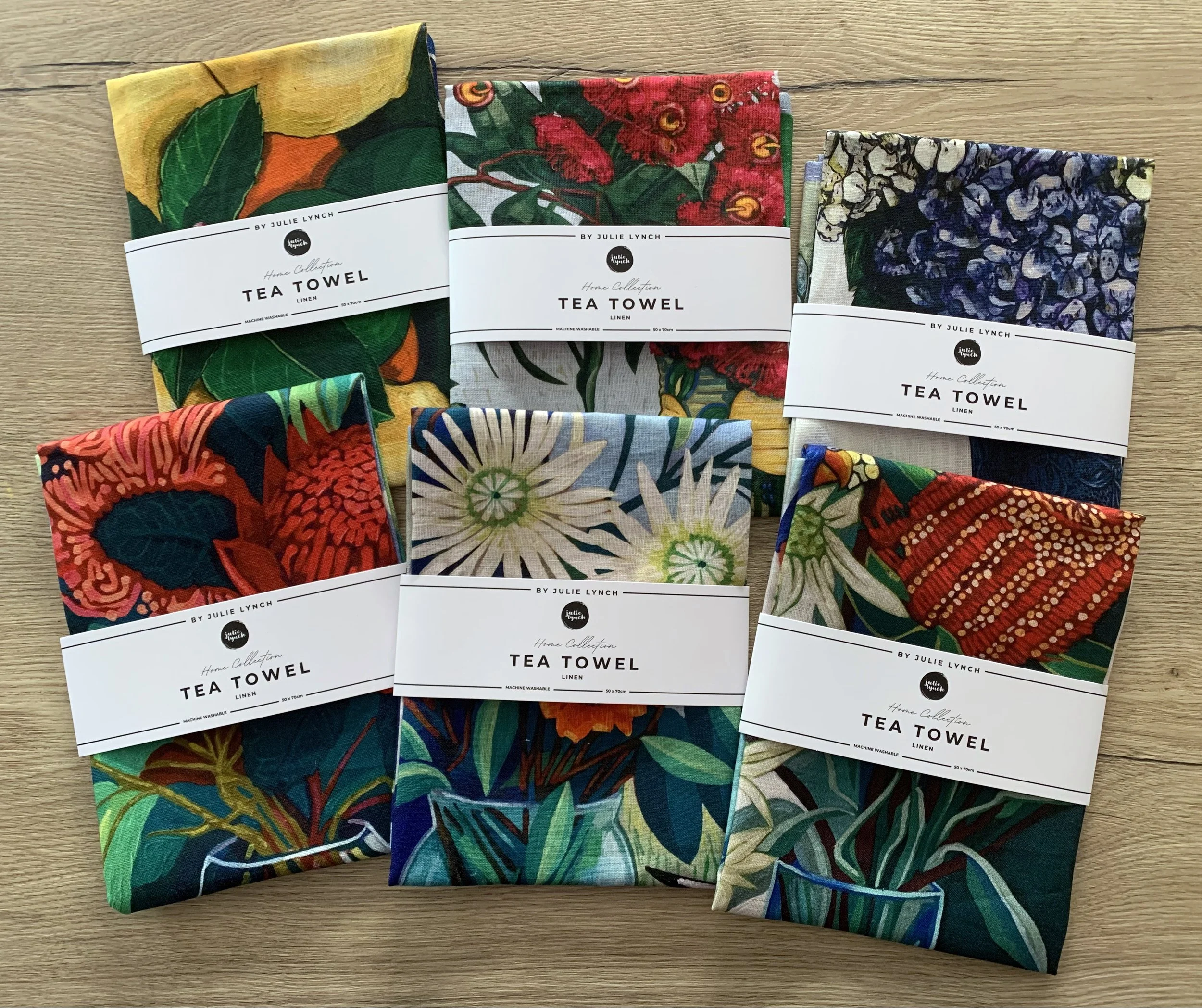 Set of 6: Stiil LIfe + Bird Life Tea-Towel Collections FREE SHIPPING
