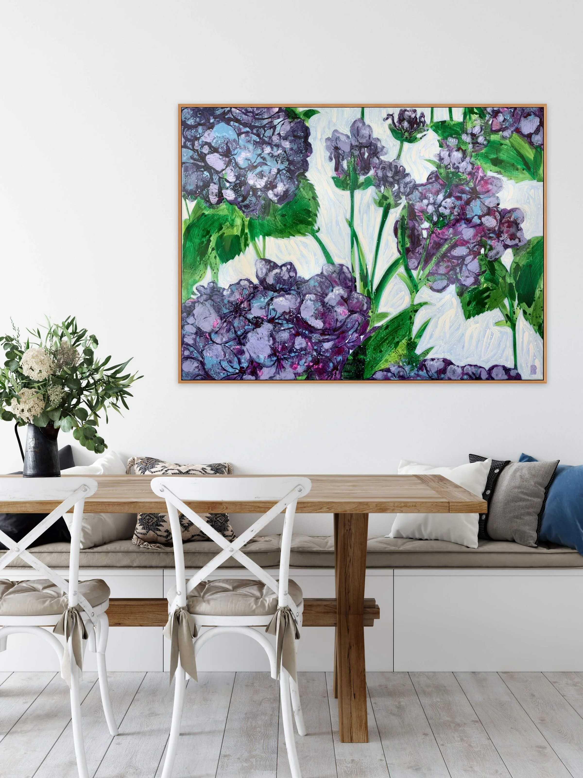 SPLASH: Hydrangeas (UNFRAMED) | WAS $1200, GET FOR $360 USING CODE MOVING70