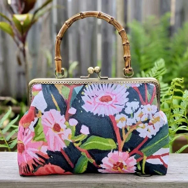 GUM BLOSSOMS | MOMOYAMA BAMBOO HANDLE BAG