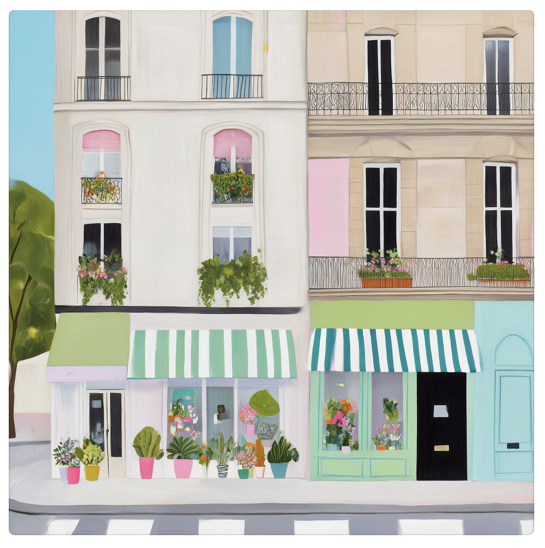 Paris Vistas 3 | Framed Open Edition Print | 95 x 95cm | 75 x 75cm | 45 x 45cm |