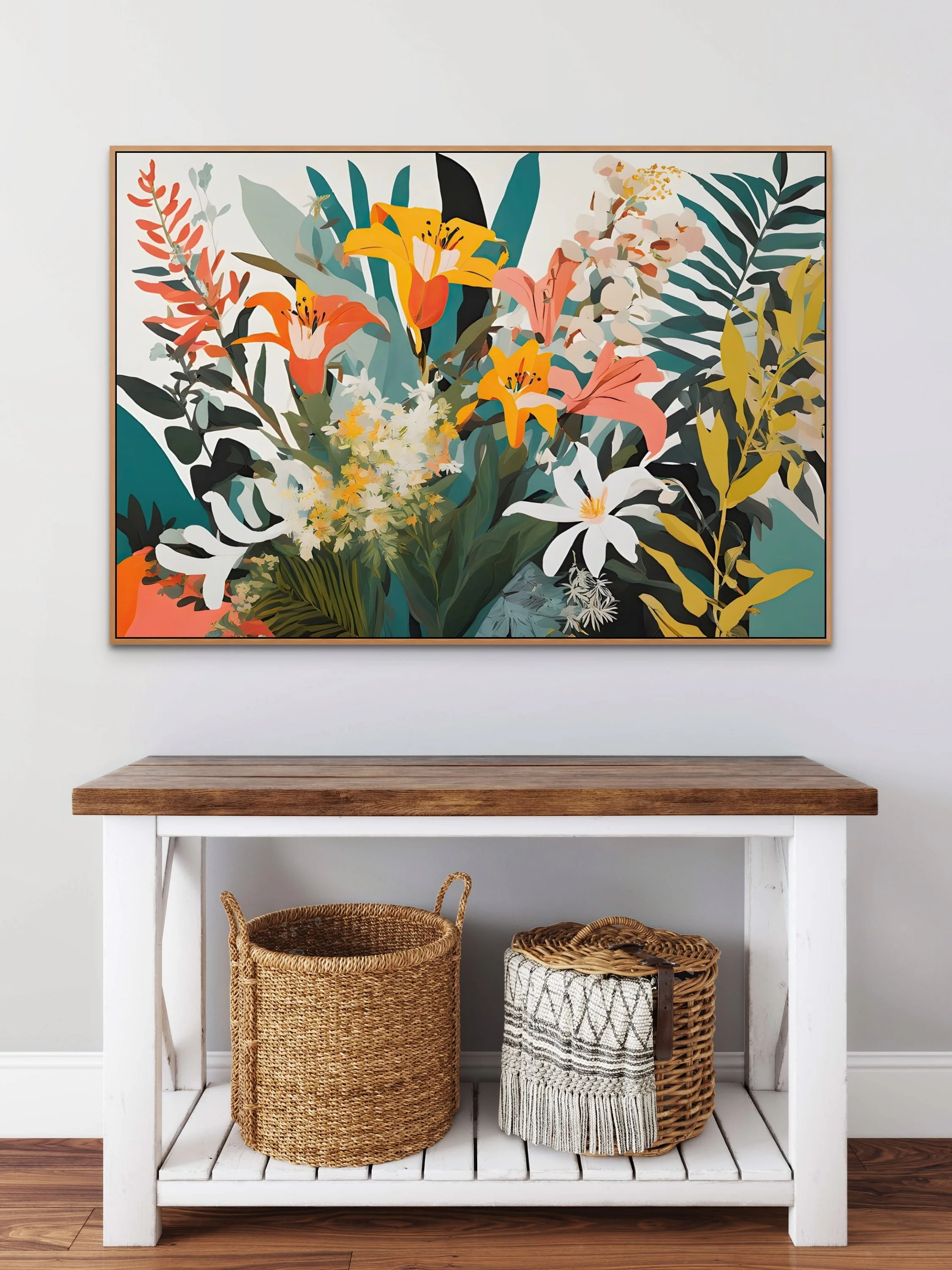Tropical Lily Garden | Framed Open Edition Print | A0 | A1 | A2 |