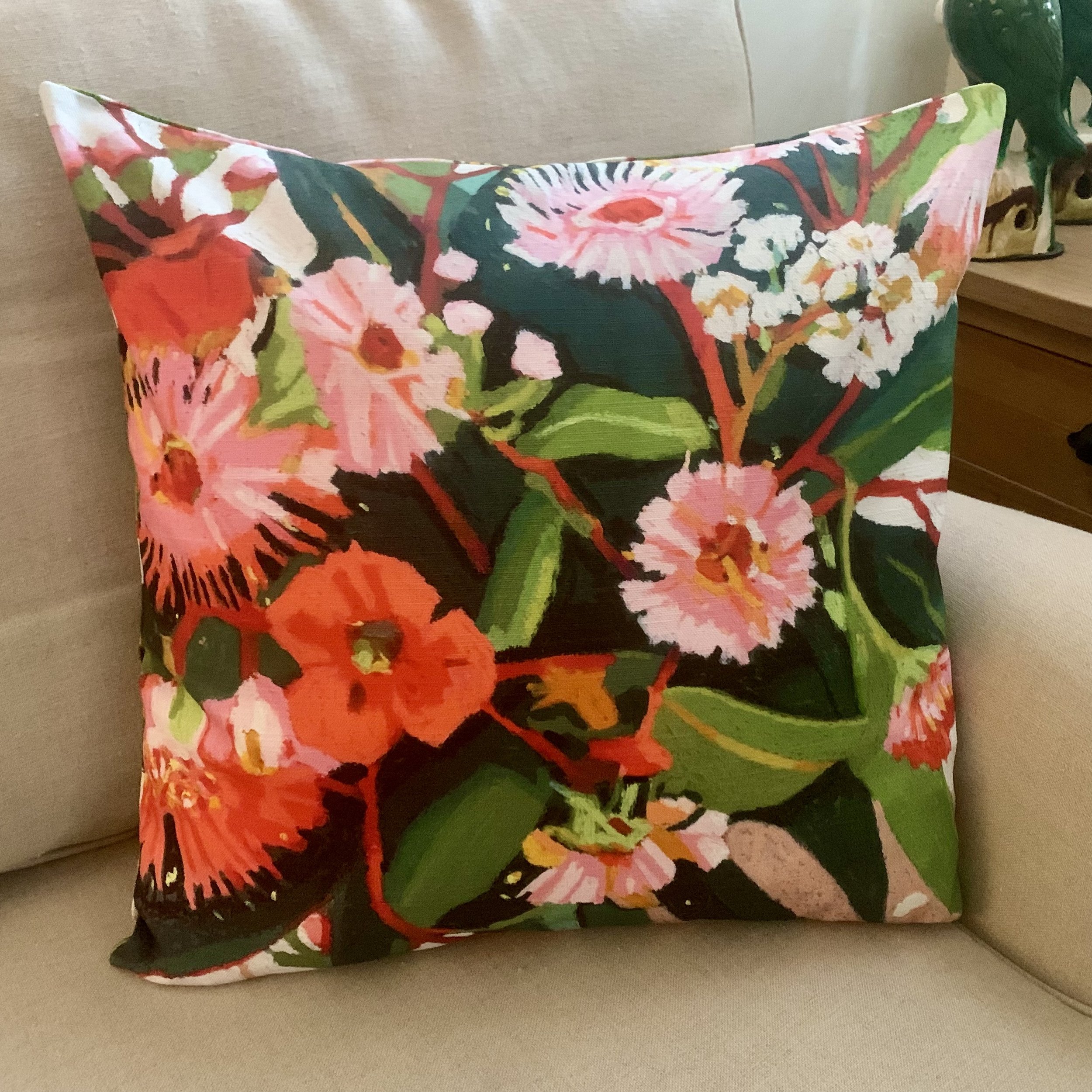 Pastel Gum Blossoms Cushion.jpg