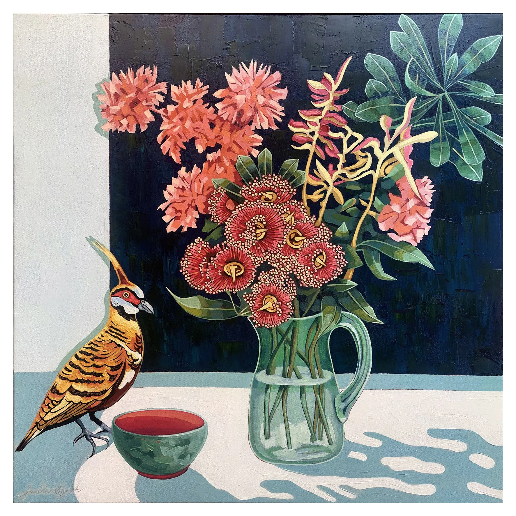 Spinifex Pigeon with Gum Blossoms_small .jpg