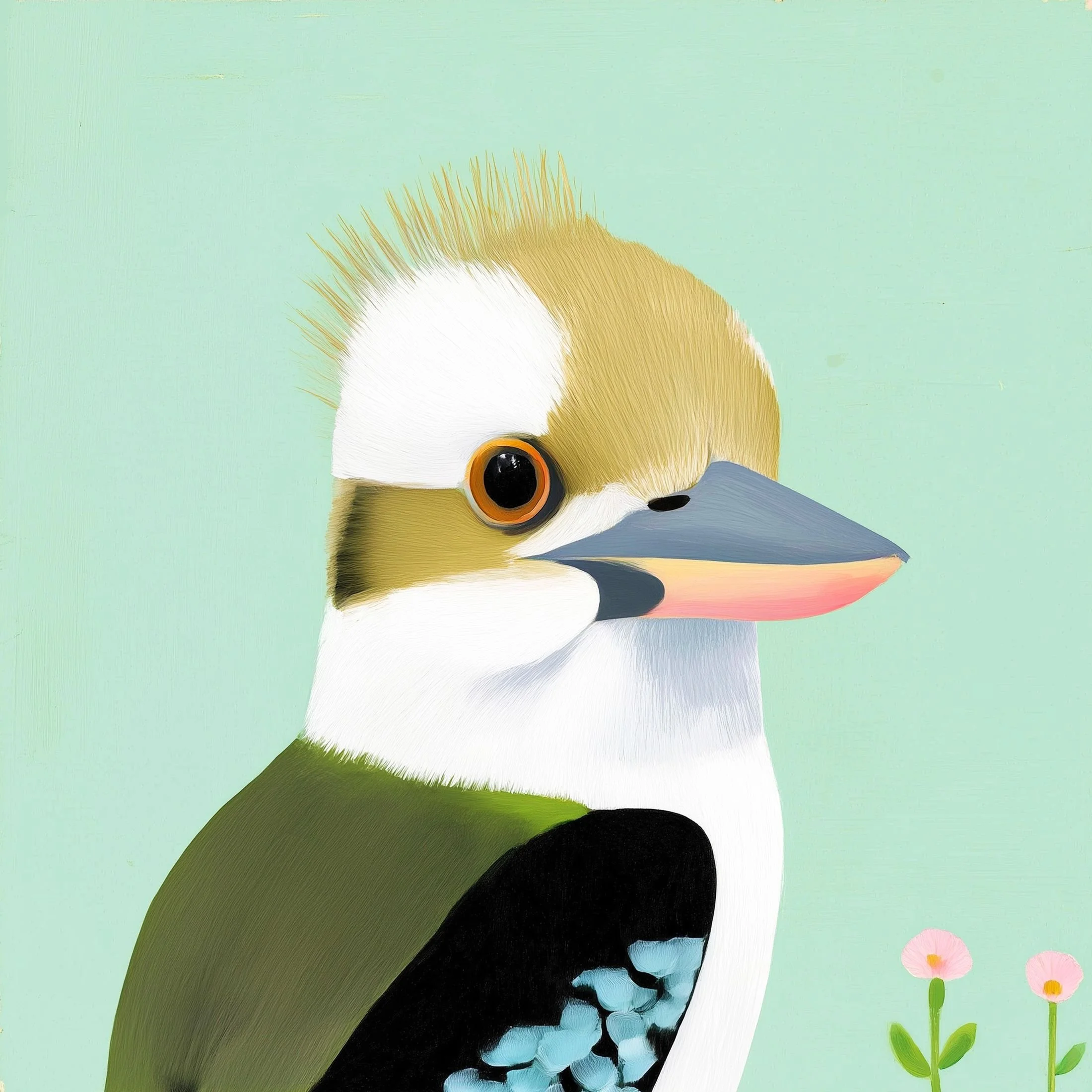 Bird Lovers: Kookaburra | Framed Ltd Ed. Print of 50 | 75H x 75W x 5.5cmD or (30 x 30 inches) | 45H x 45W x 5.5cmD |